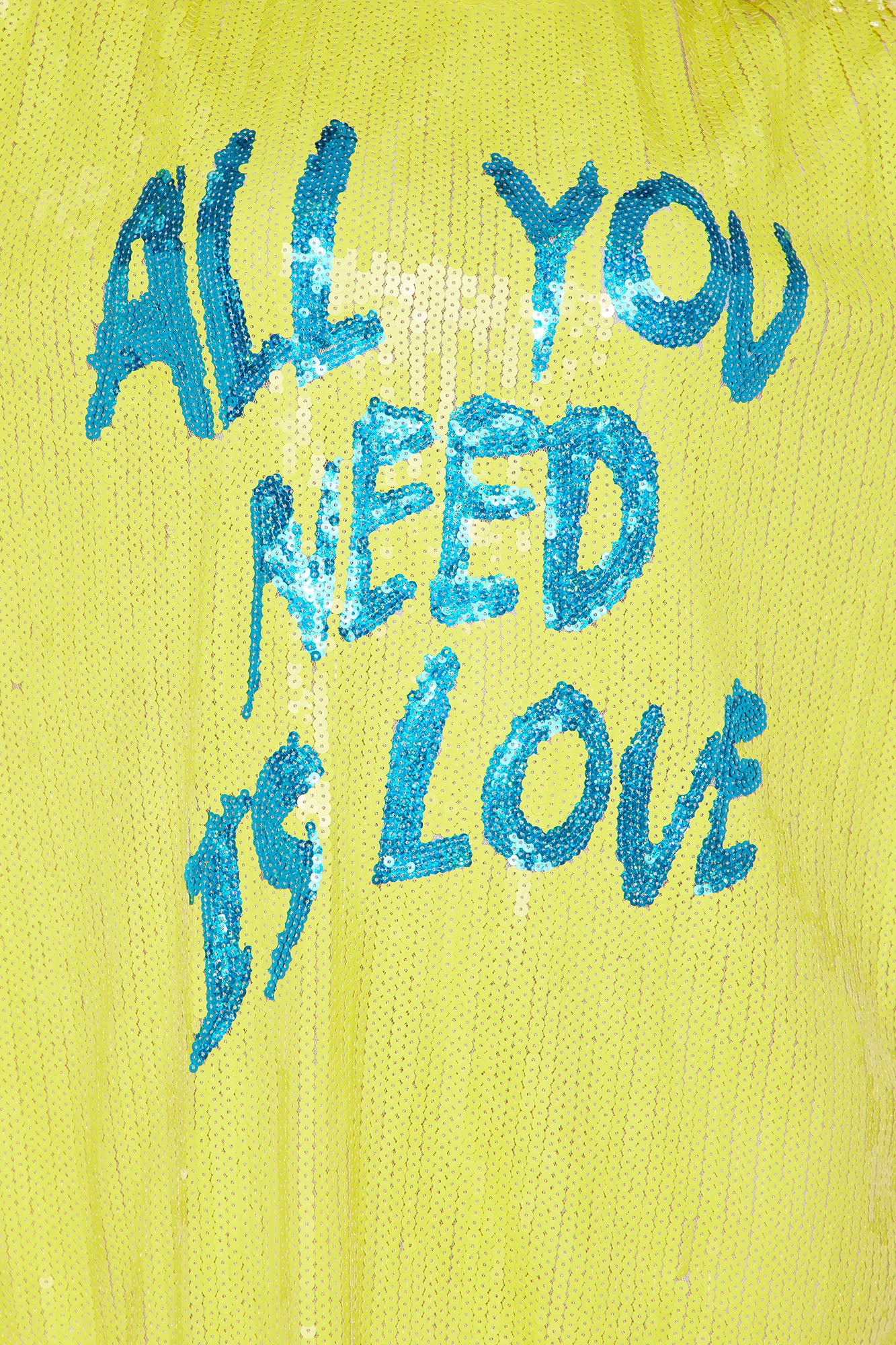 All You Need Is Love Sequin Tunic - Yellow