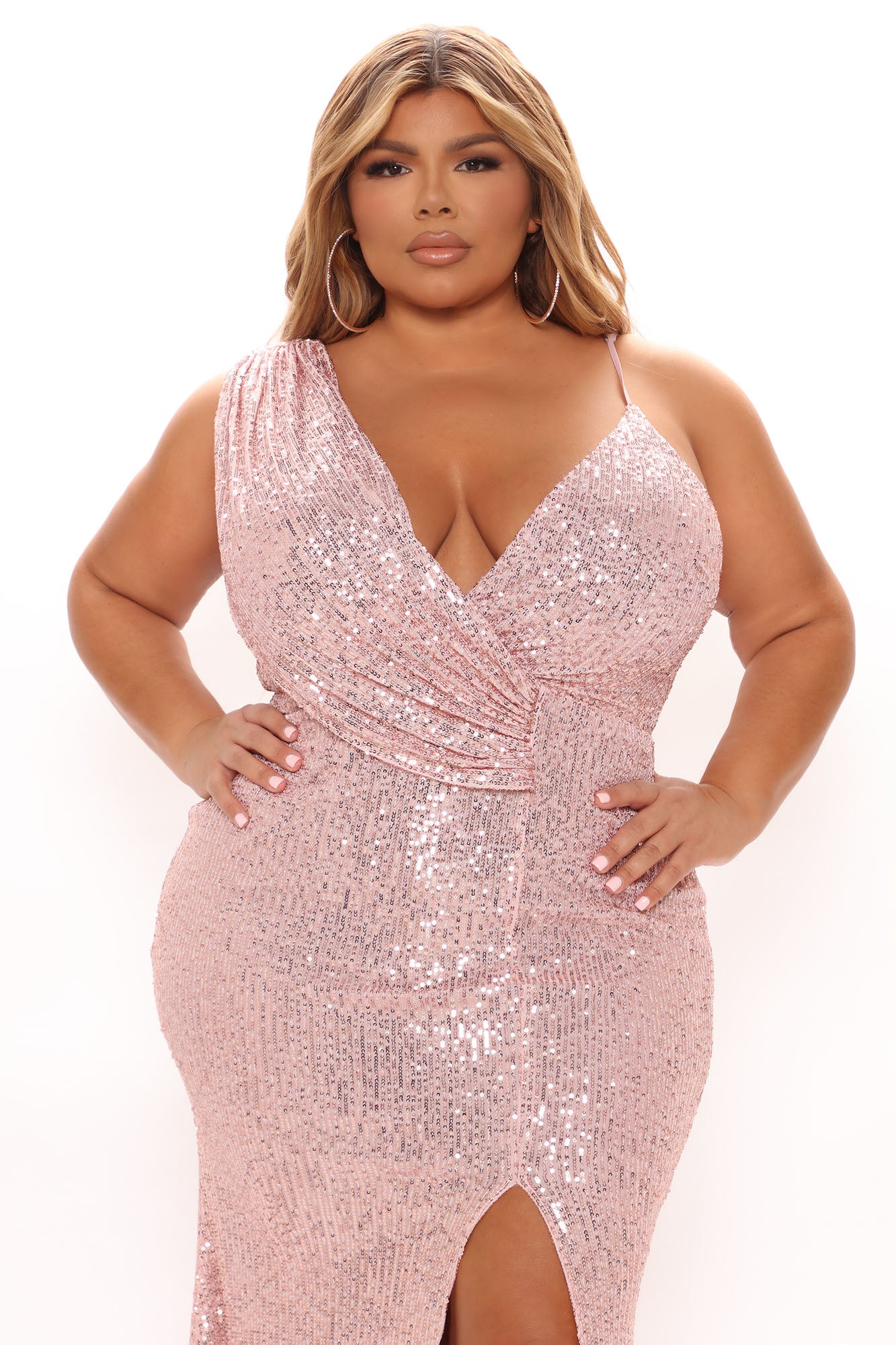 Brightest Star Sequin Maxi Dress - Mauve