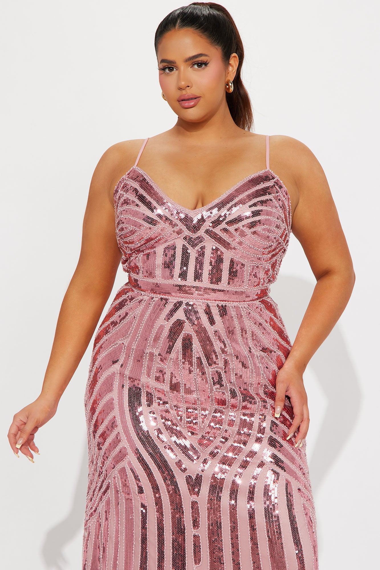 Celine Sequin Gown - Pink