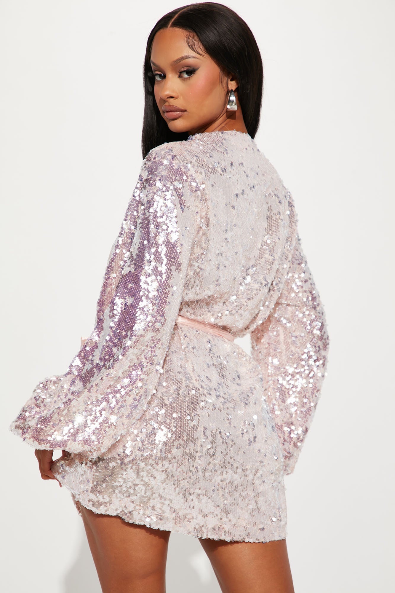 All Shine On Me Sequin Mini Dress - Pink