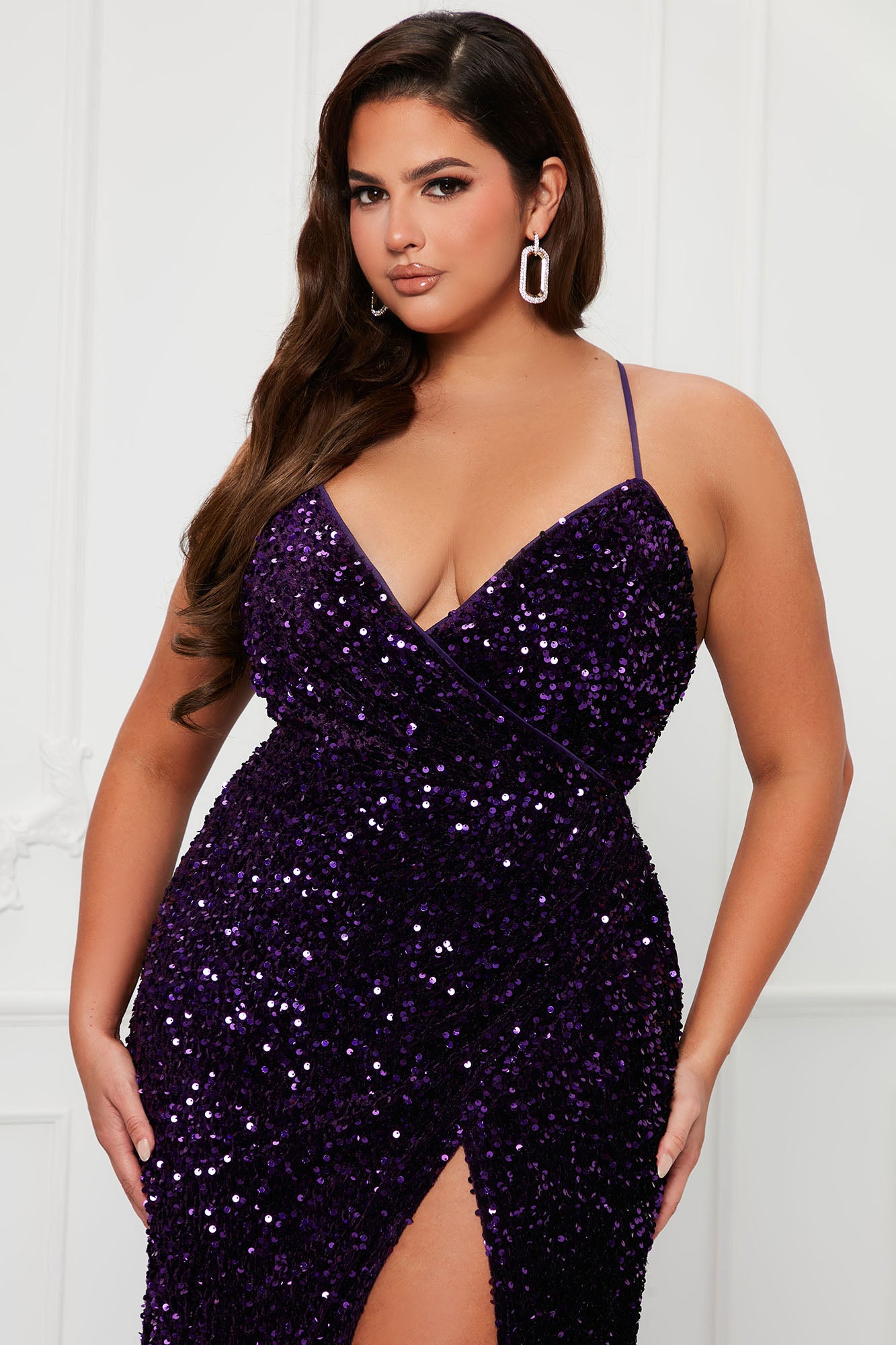 Big Reveal Sequin Maxi Dress - Purple