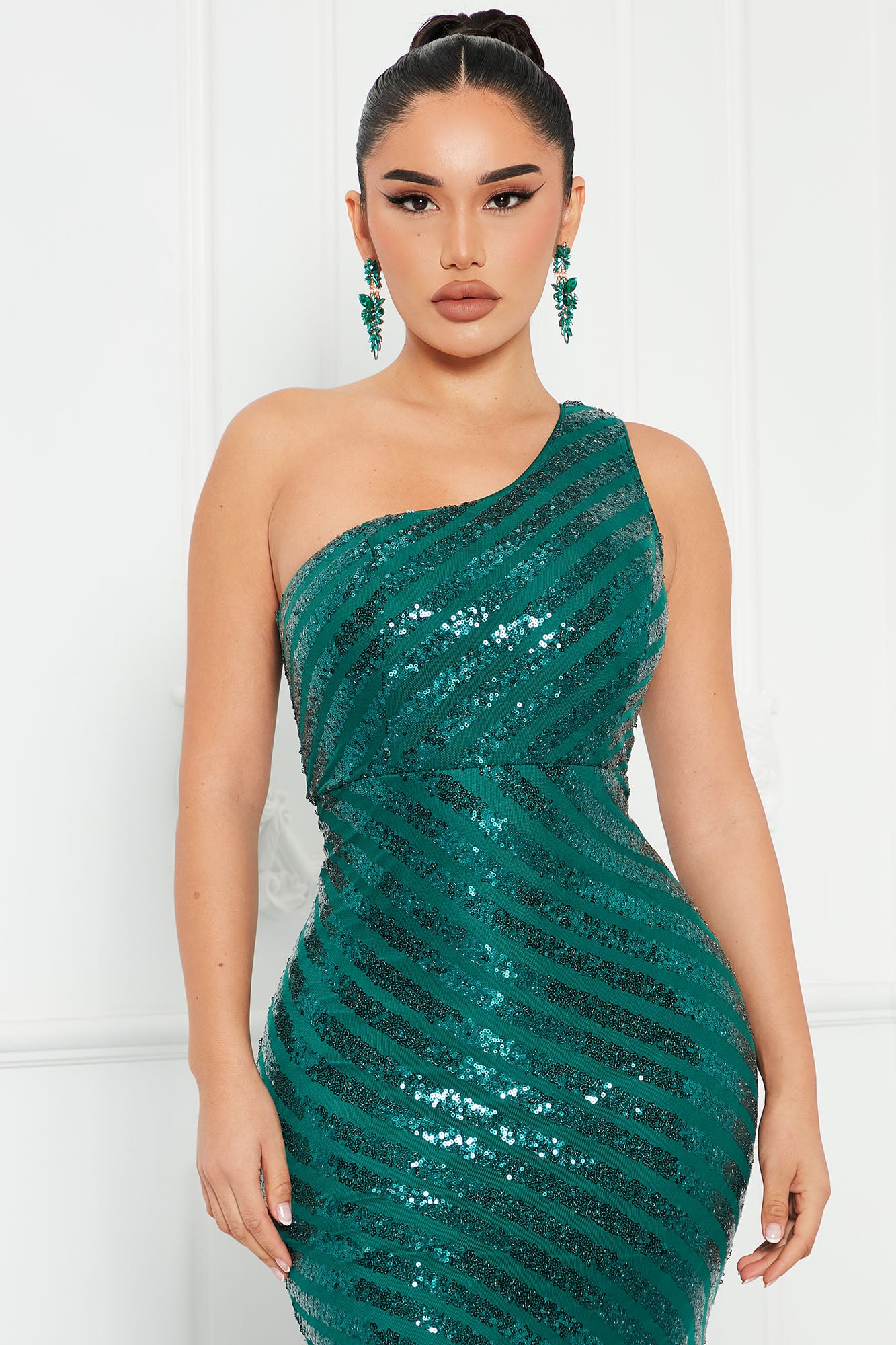Cassandra Sequin Maxi Dress - Emerald