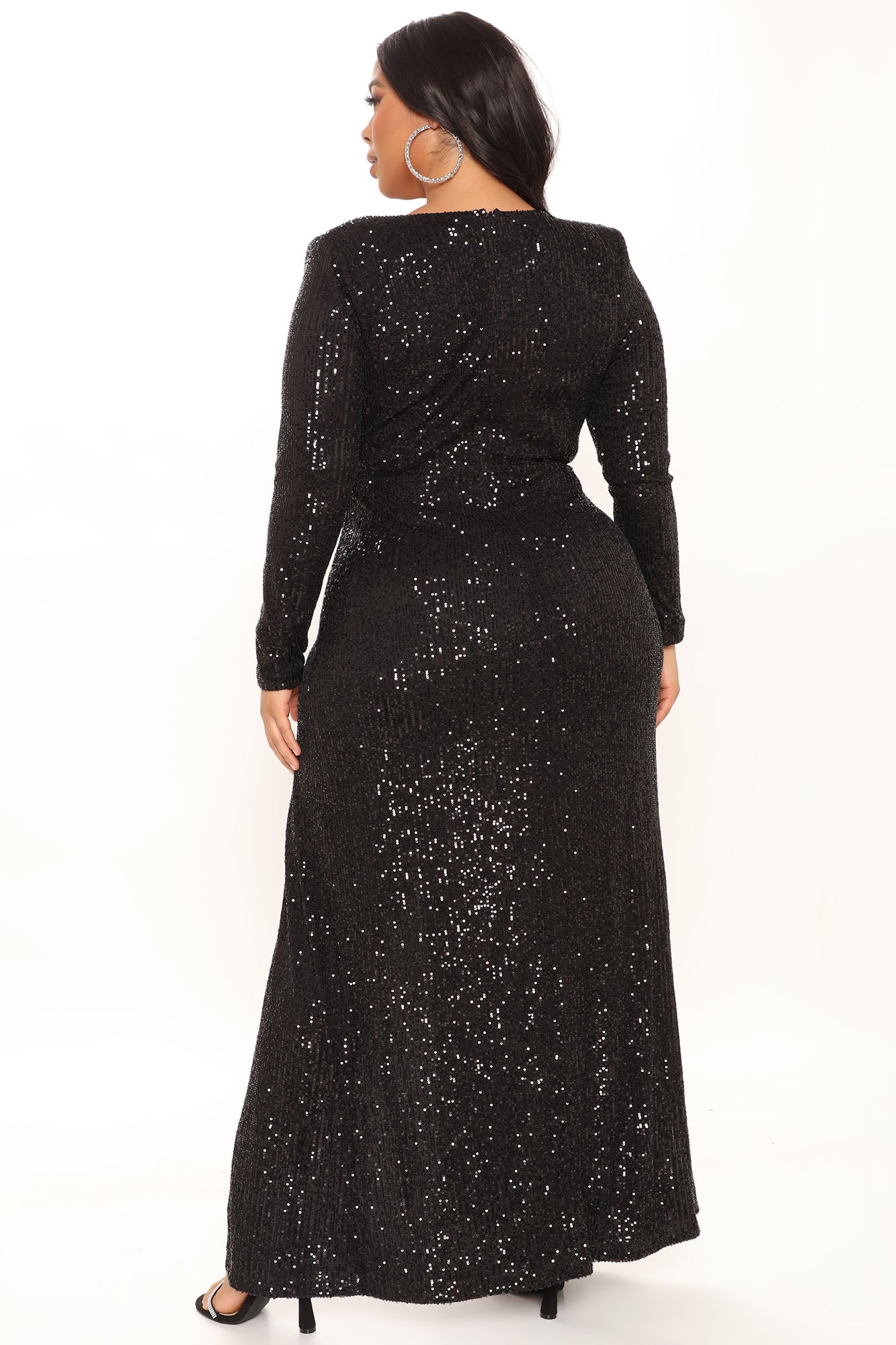 Boujee Dinners Sequin Maxi Dress - Black