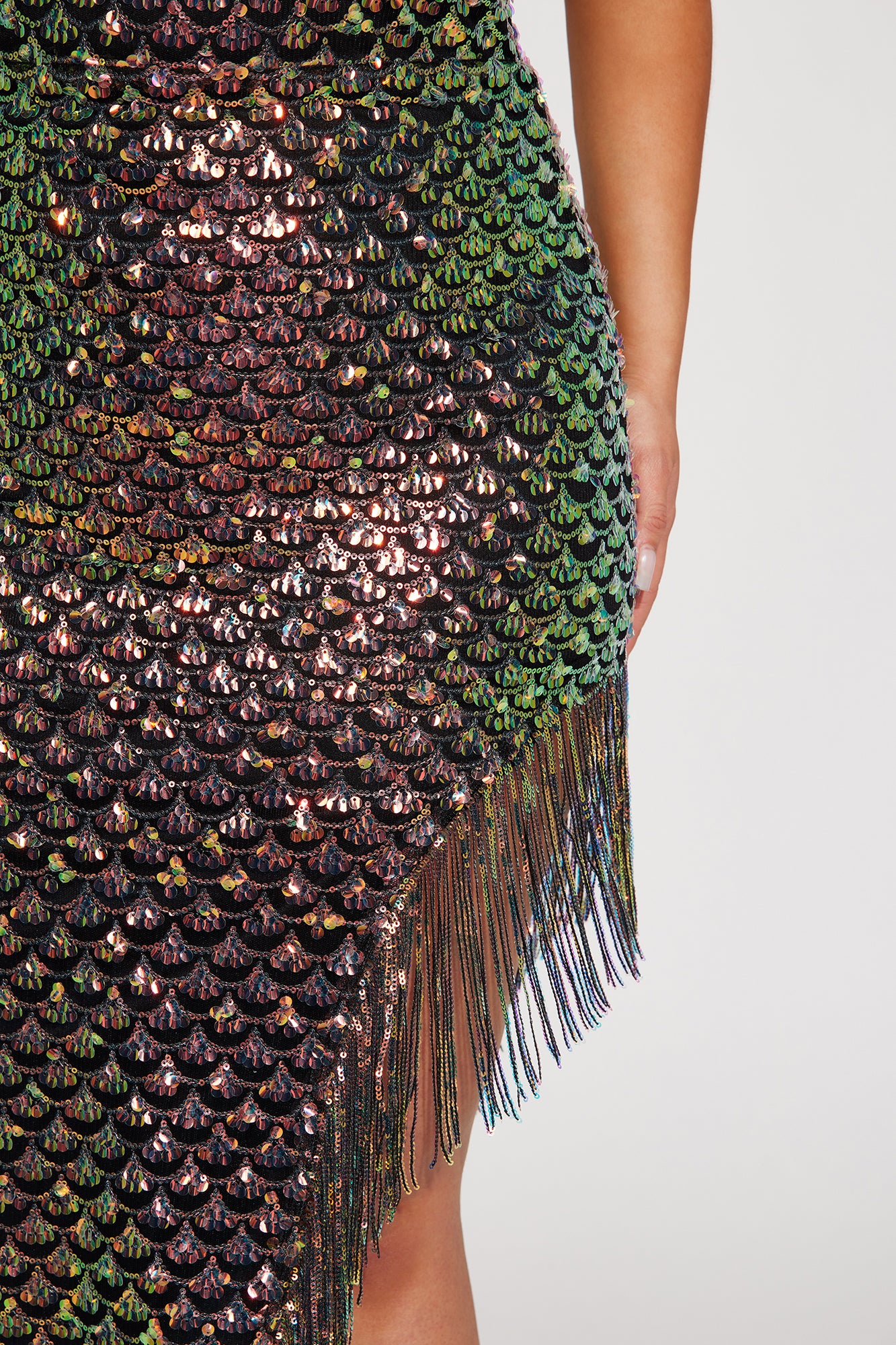 All I Can Sea Sequin Midi Dress - Black