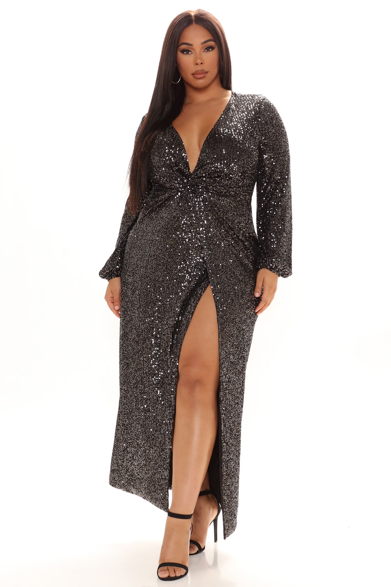 Betting On You Sequin Maxi Dress - Black