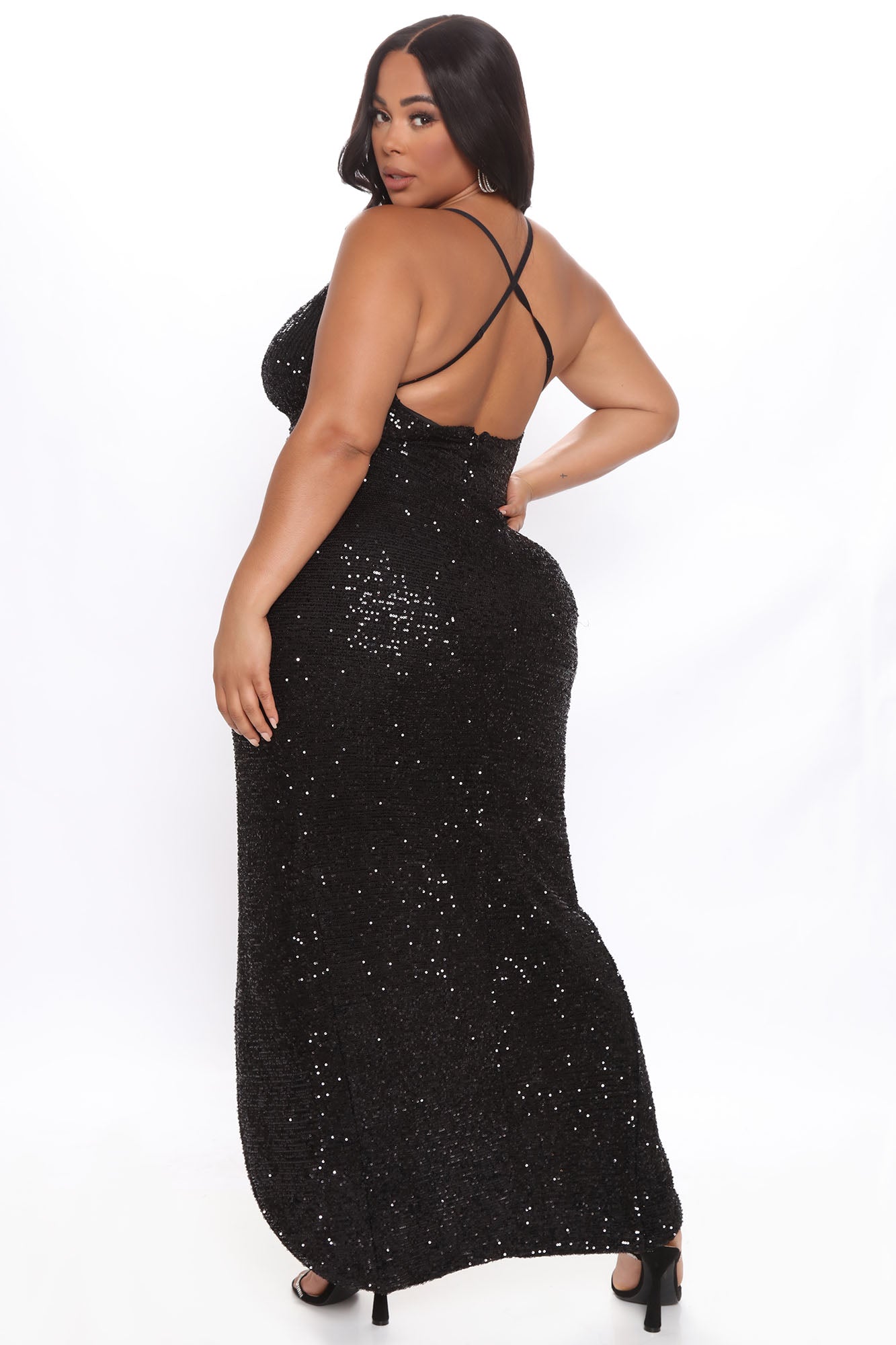 Champagne Taste Sequin Maxi Dress - Black