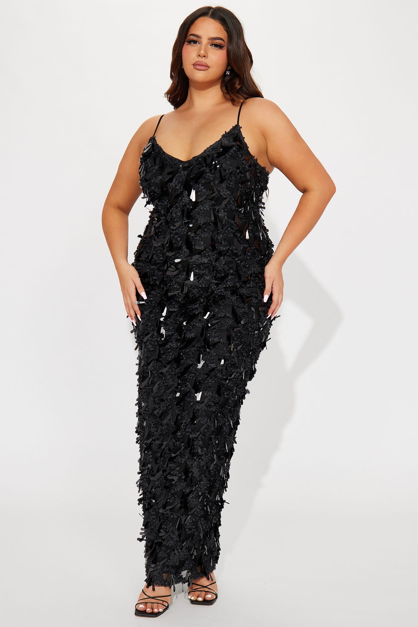 Barcelona Nights Sequin Maxi Dress - Black