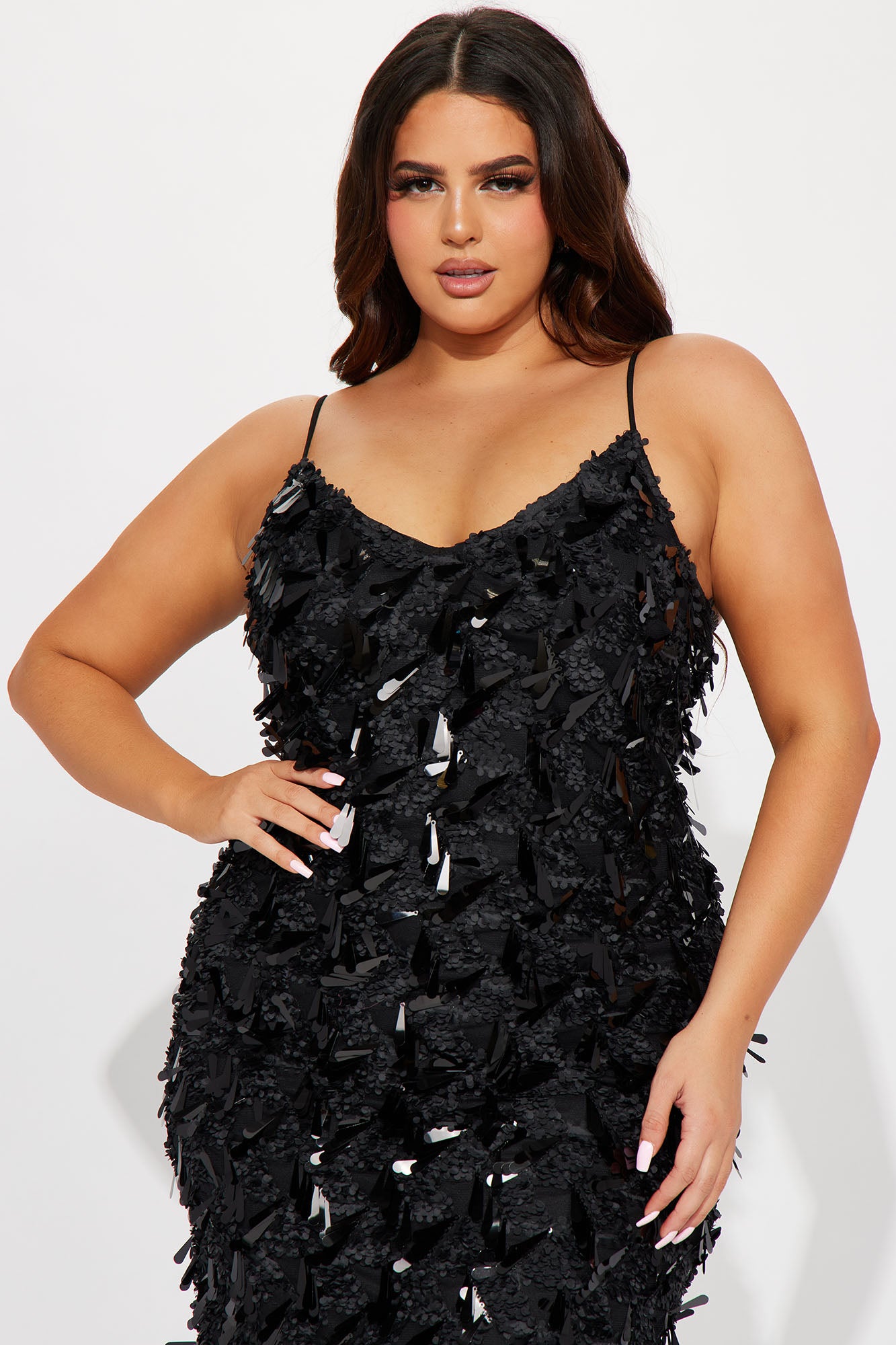 Barcelona Nights Sequin Maxi Dress - Black