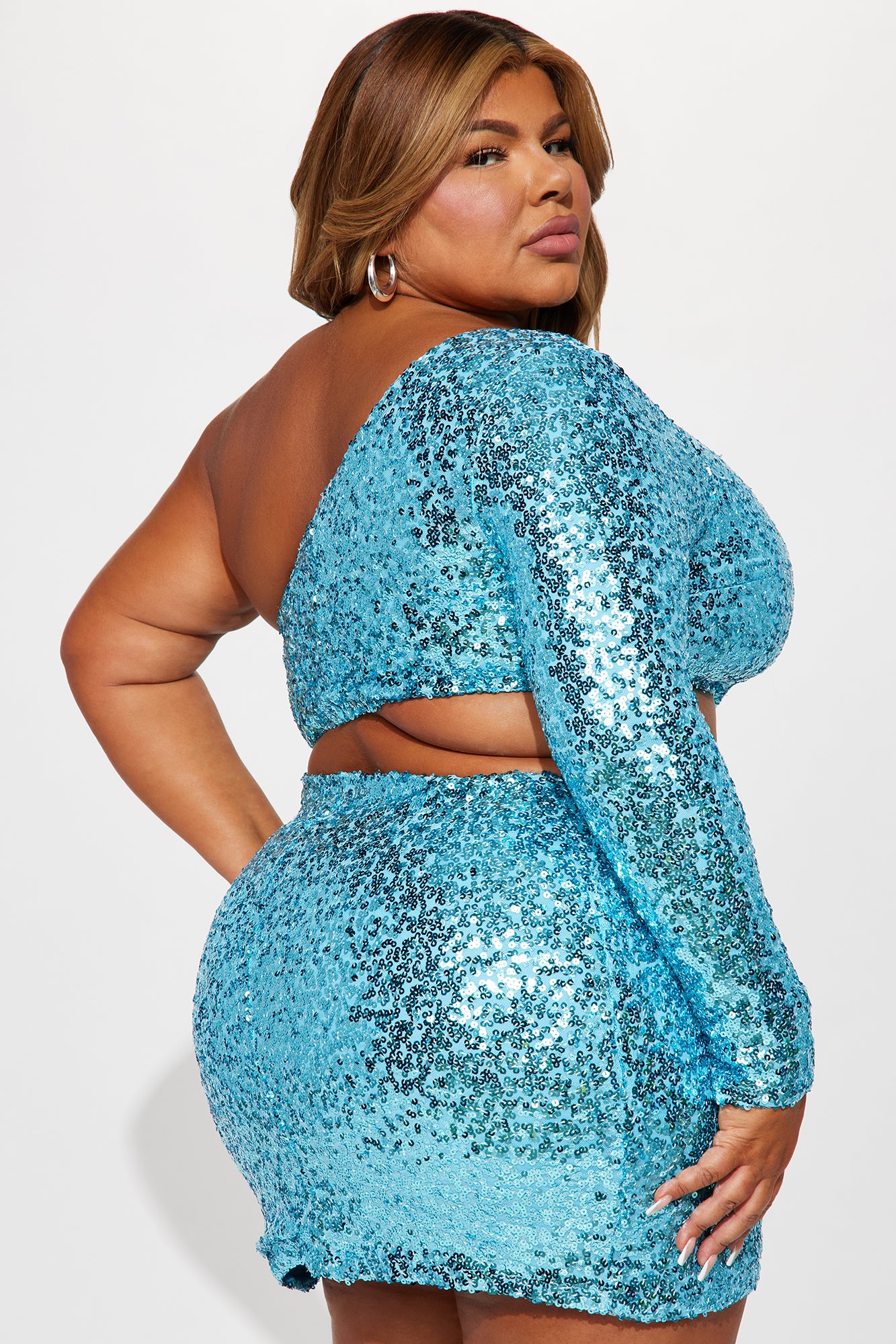 Brie Sequin Mini Dress - Blue