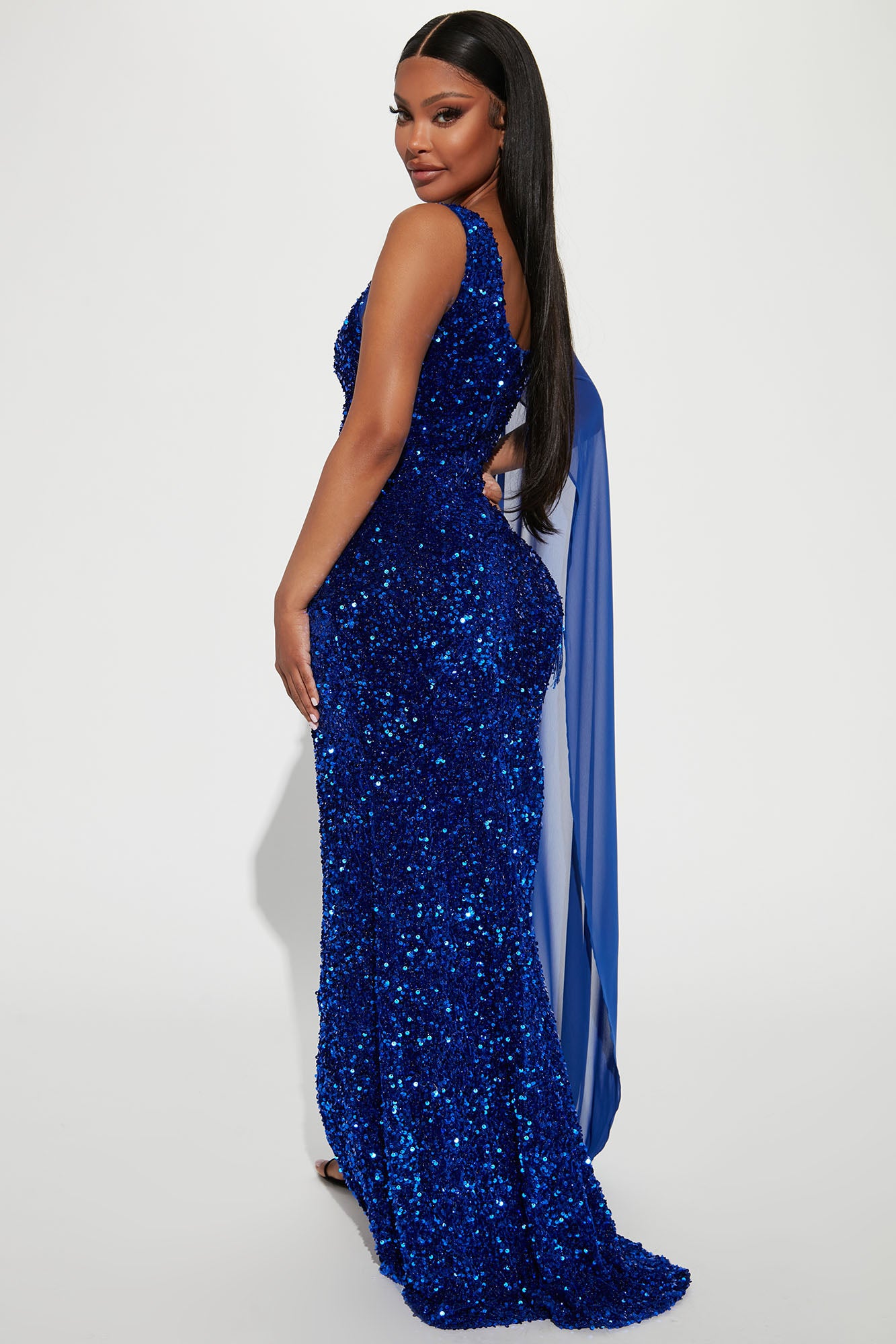 Connie Sequin Maxi Dress - Royal
