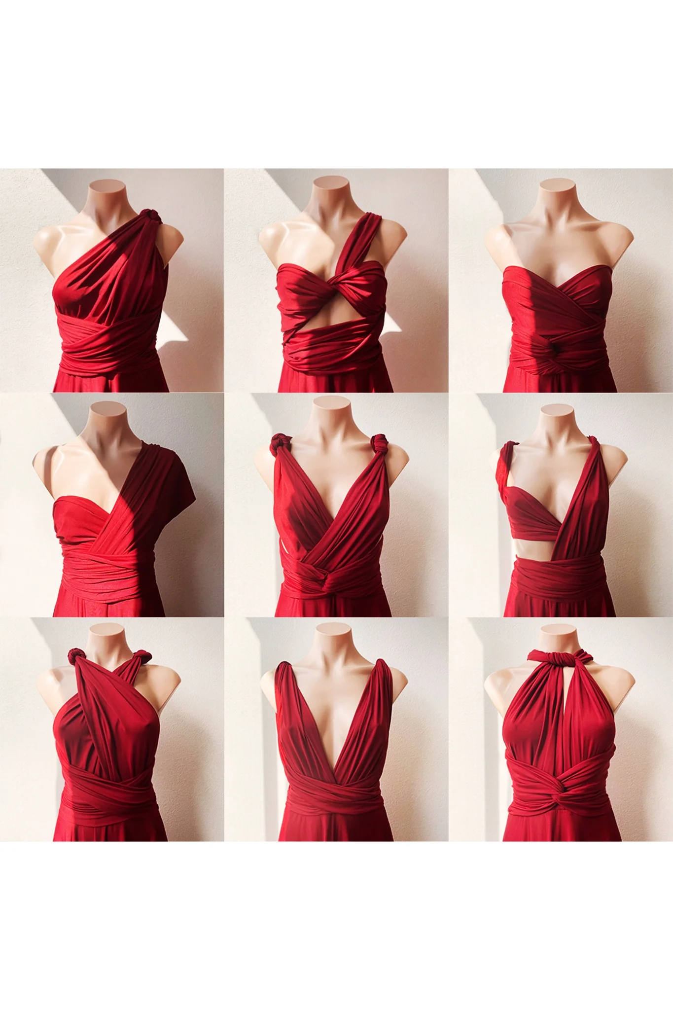 Ariana Multiway Maxi Dress Maroon