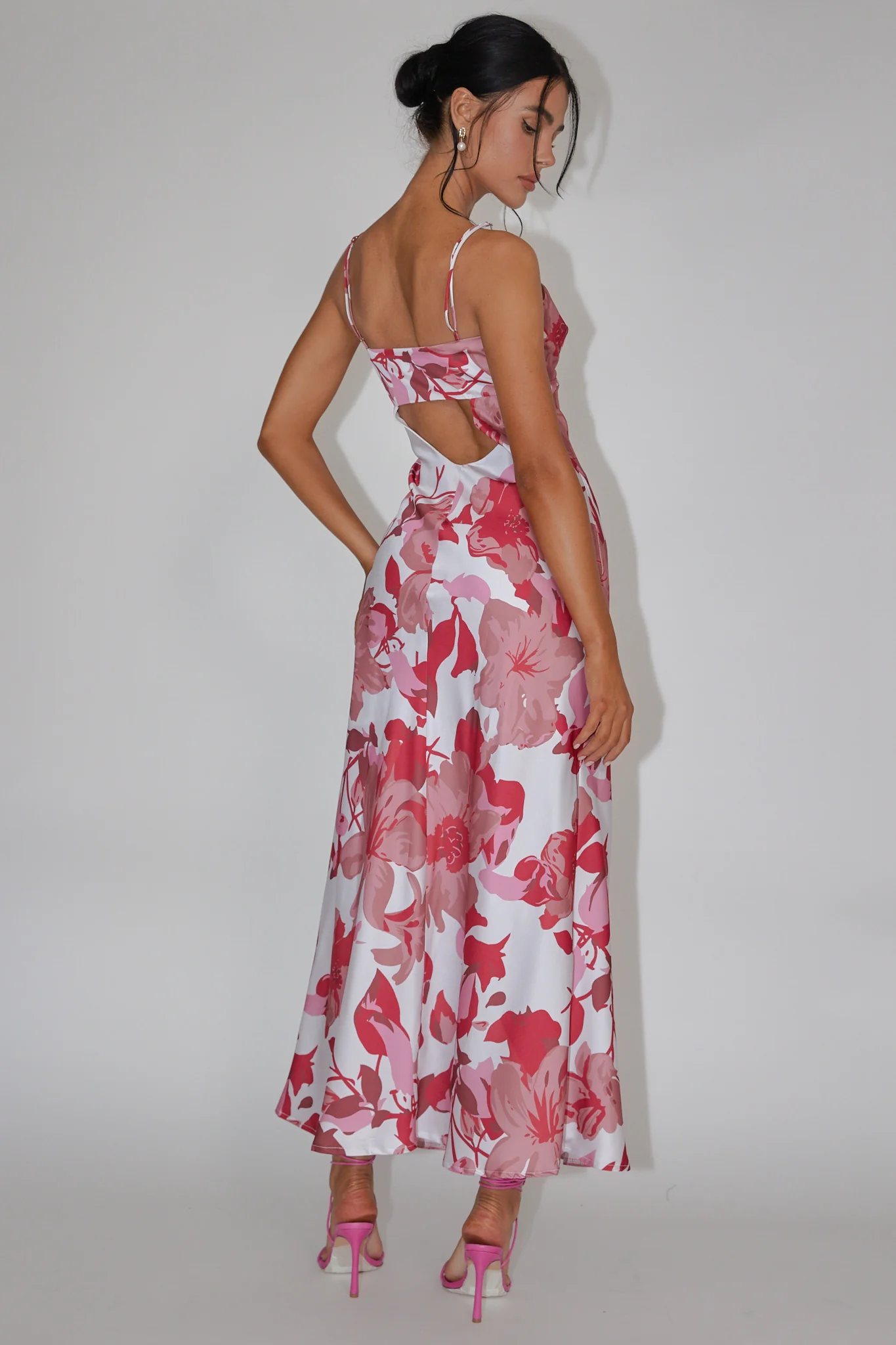 Egypt Cami Strap Maxi Dress Print Pink