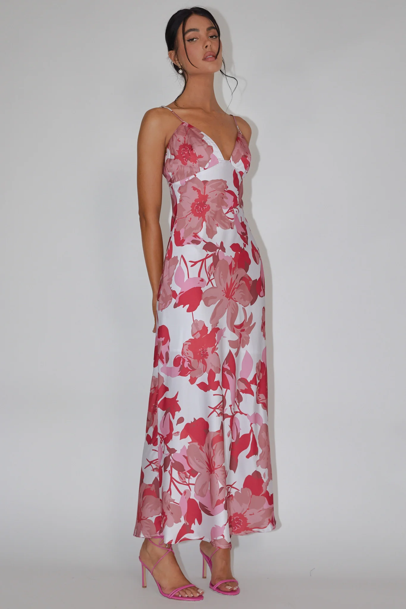 Egypt Cami Strap Maxi Dress Print Pink