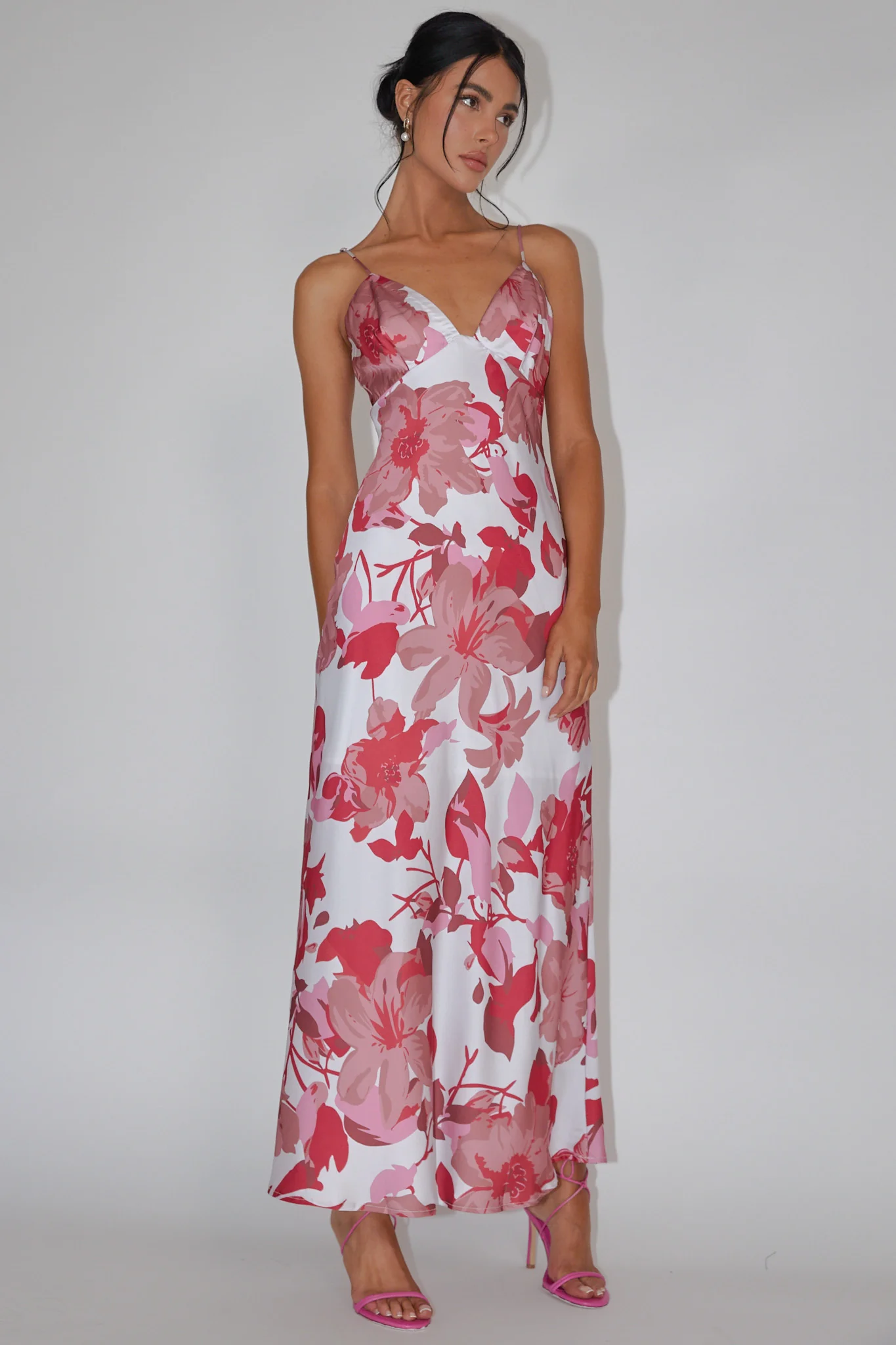 Egypt Cami Strap Maxi Dress Print Pink