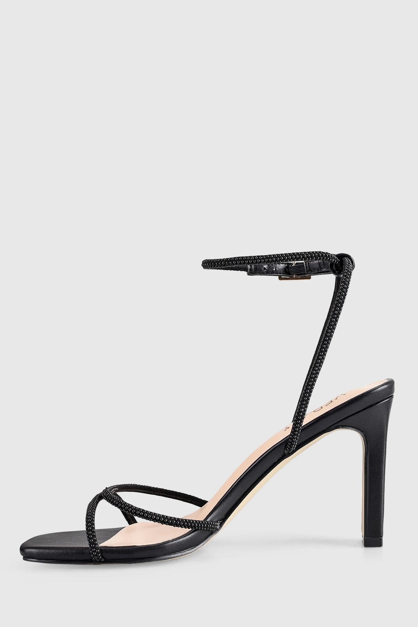 VERALi Kian Block Heel Sandals Black Pearl