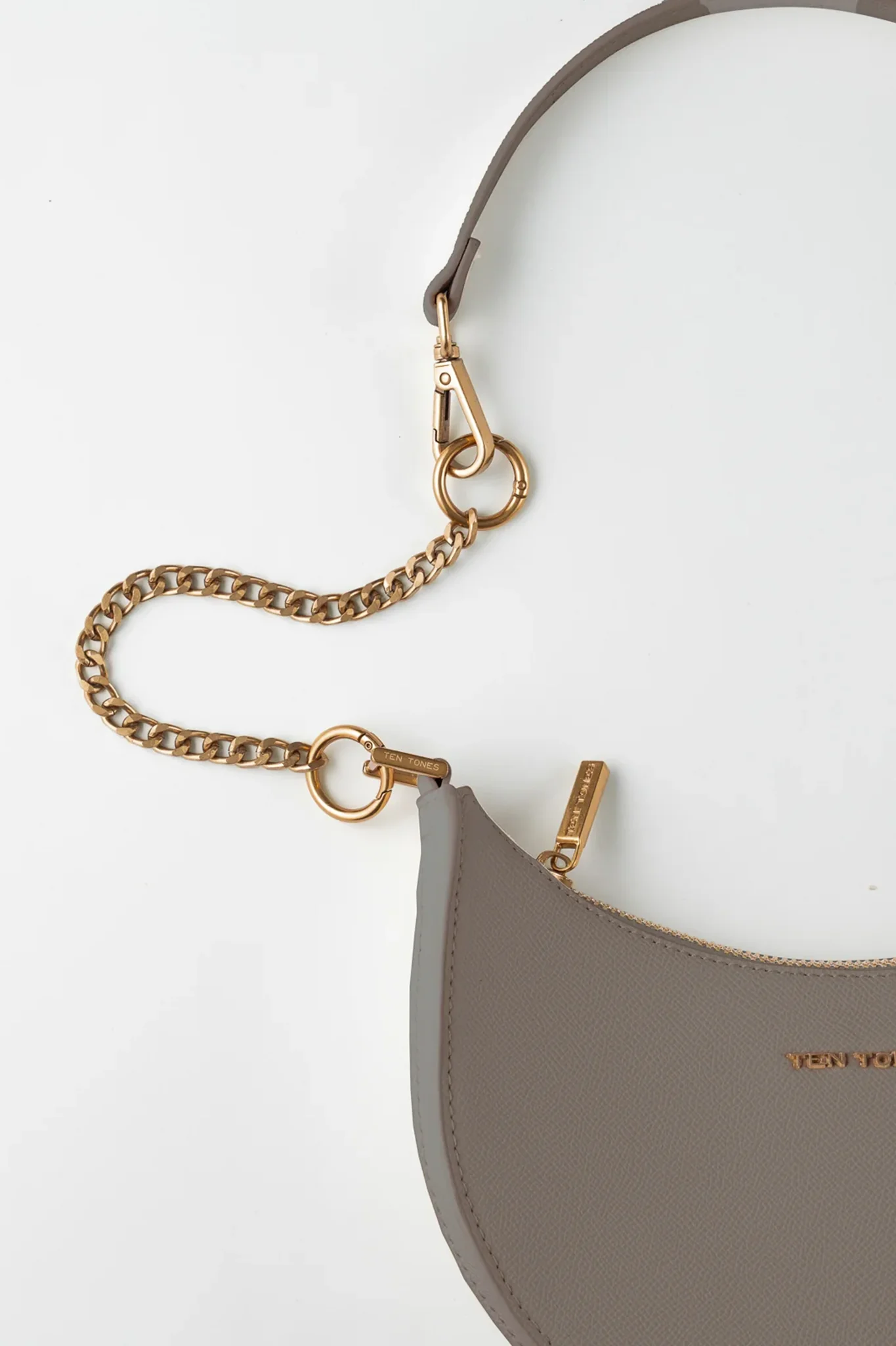 TEN TONES Grayson Moon Bag Beige