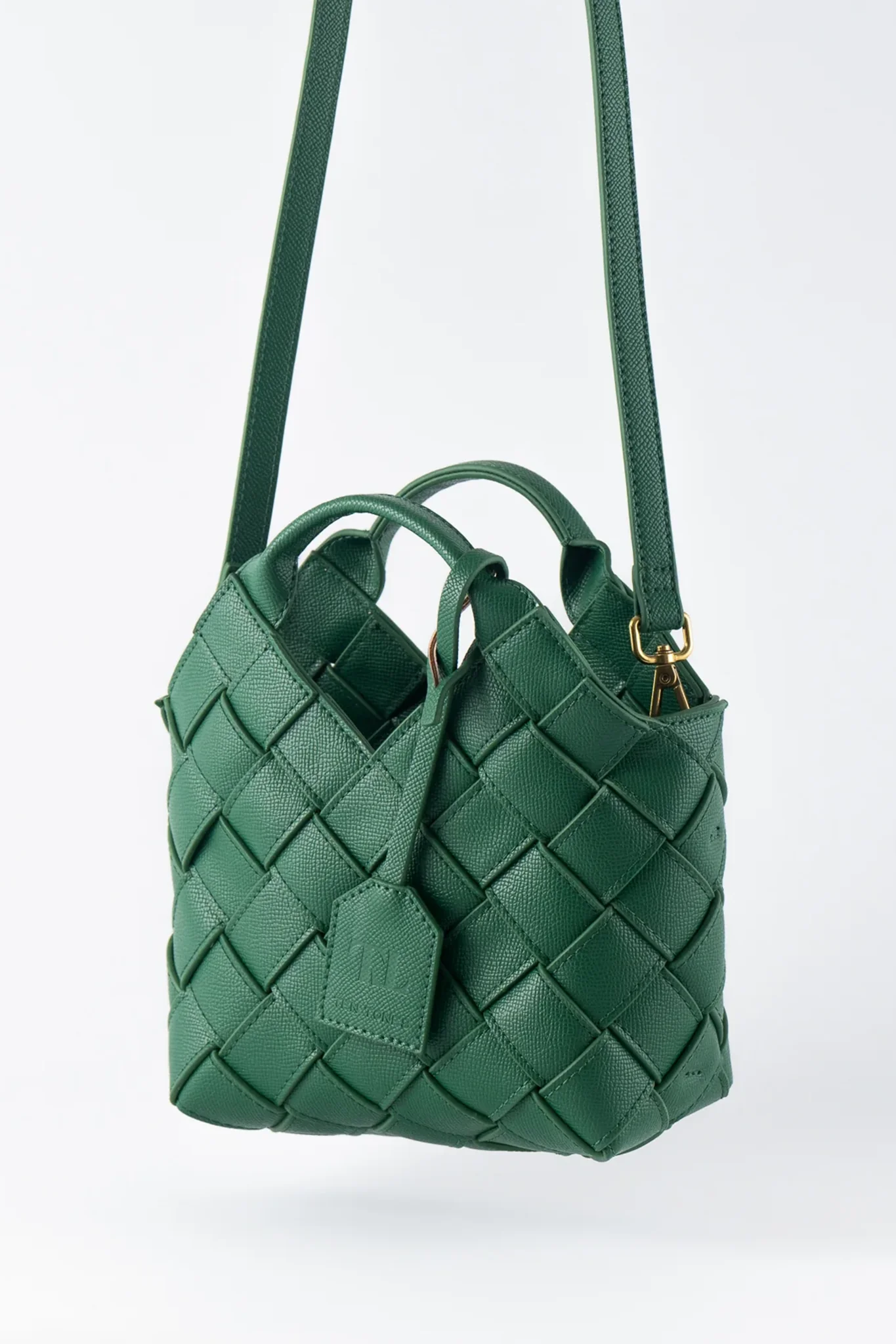 TEN TONES Clementine Woven Mini Tote Green