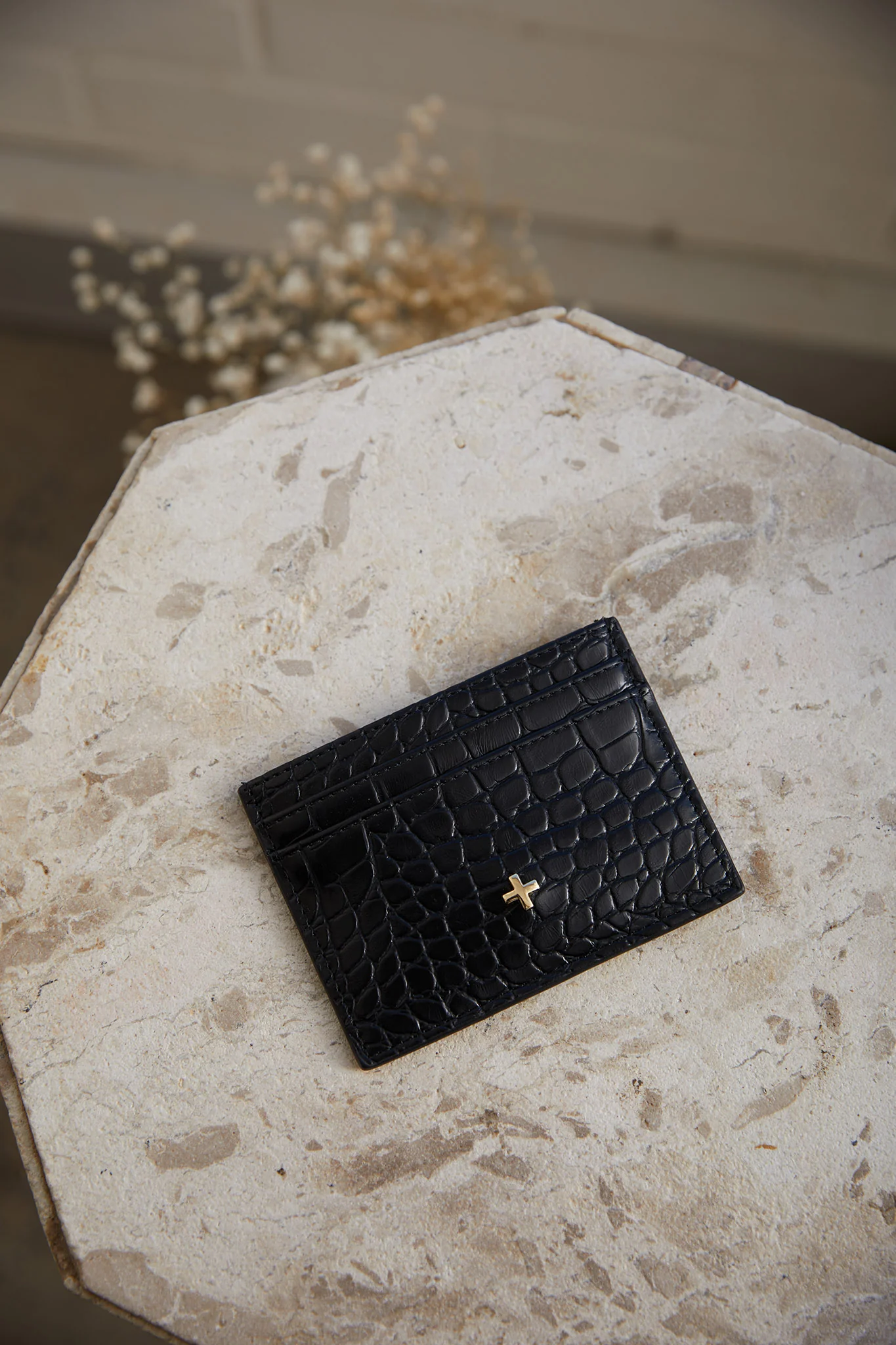 Peta And Jain Izzy Embossed Card Holder Black