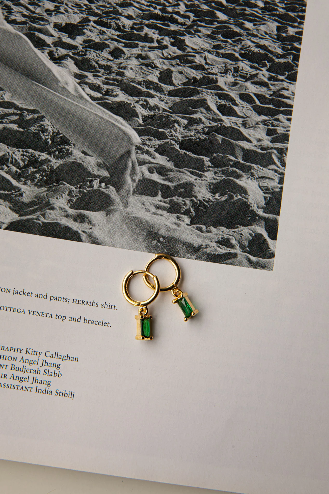 April Diamante Drop Hoop Earrings Teal