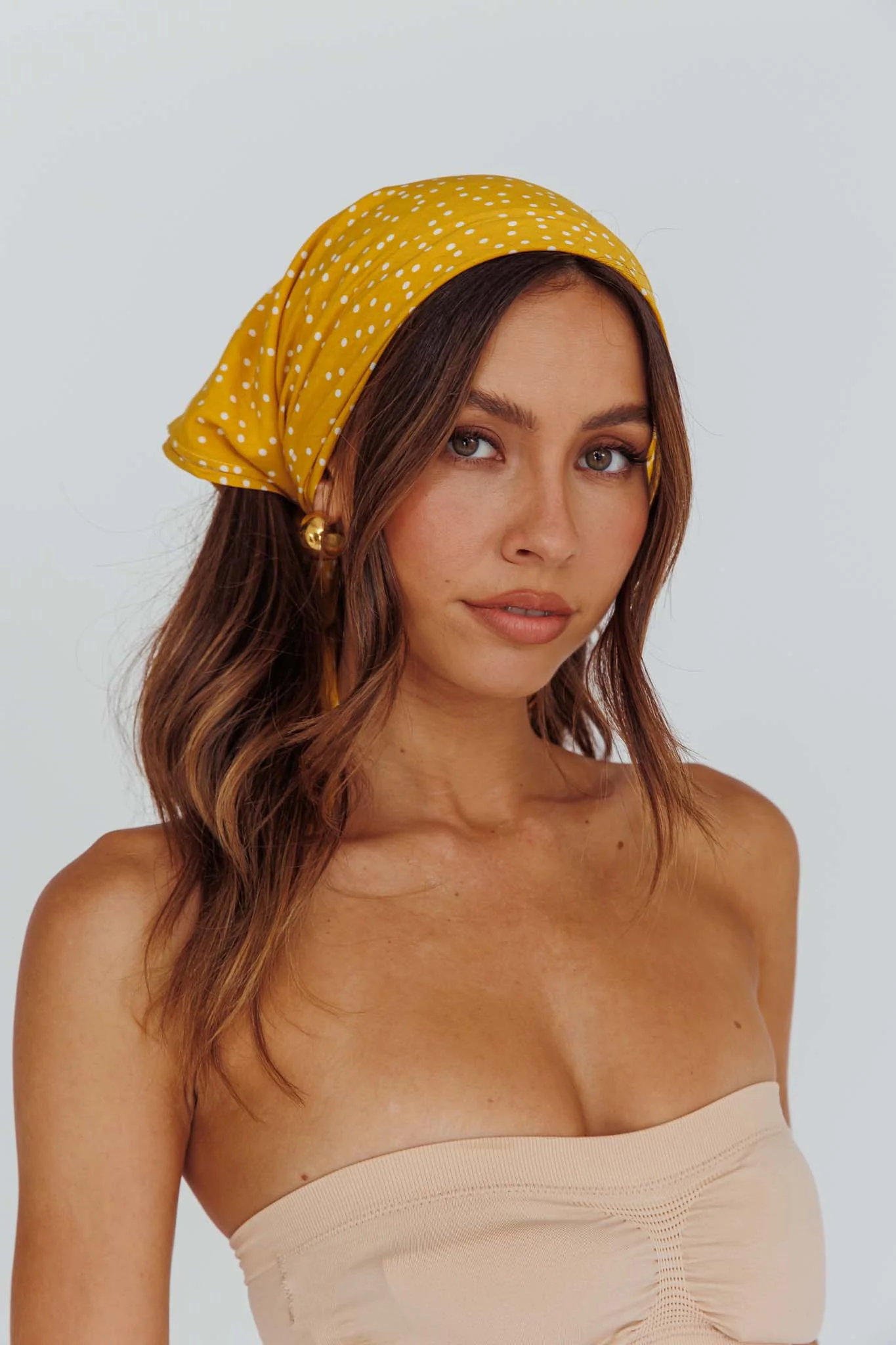 Sundaze Square Scarf Dotty Yellow