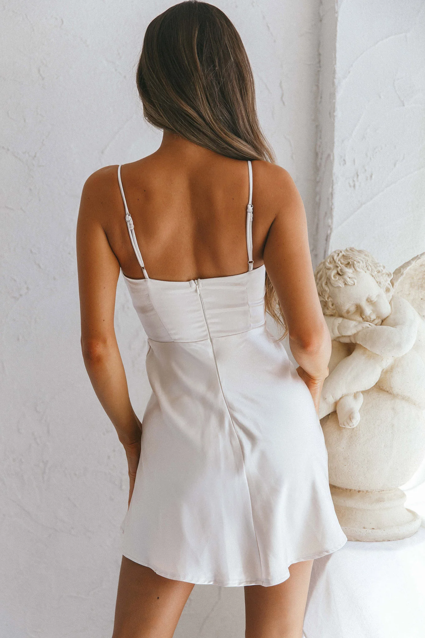 Cozumel Twist Bust Mini Dress Champagne