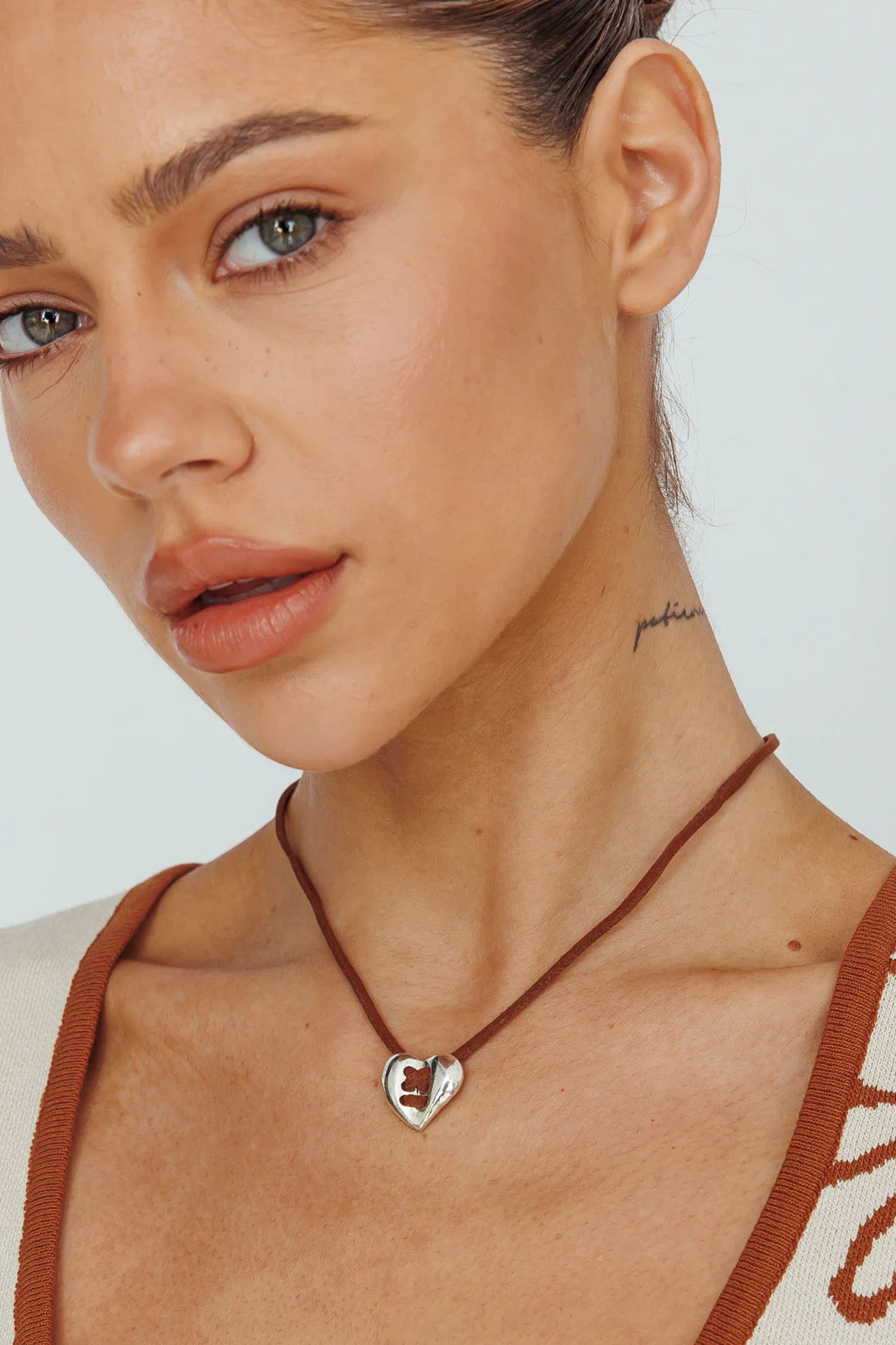 Daily Heart Pendant Necklace Silver