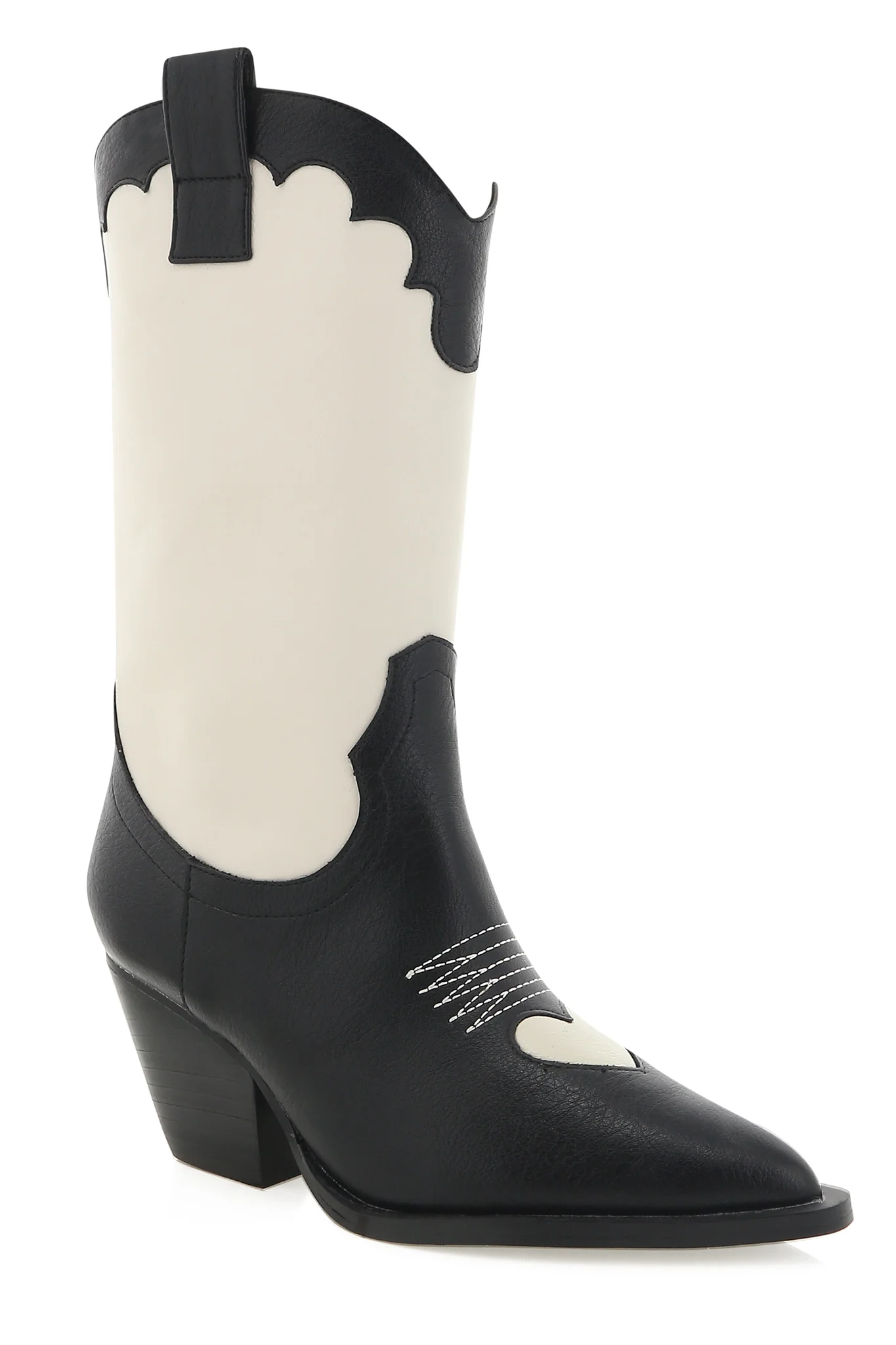 BiLLiNi Adaline Western Boots Black/Ivory