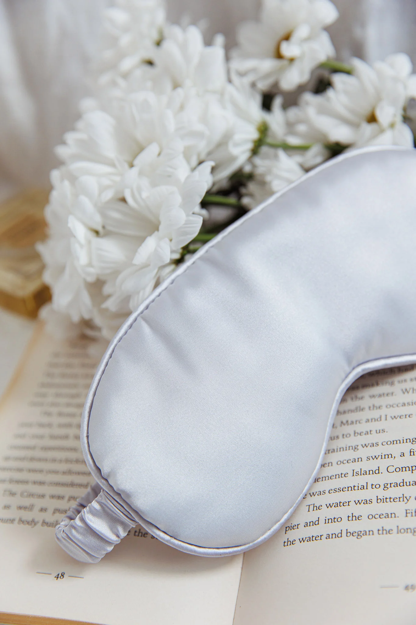 Sweet Dreams Satin Eye Mask Silver