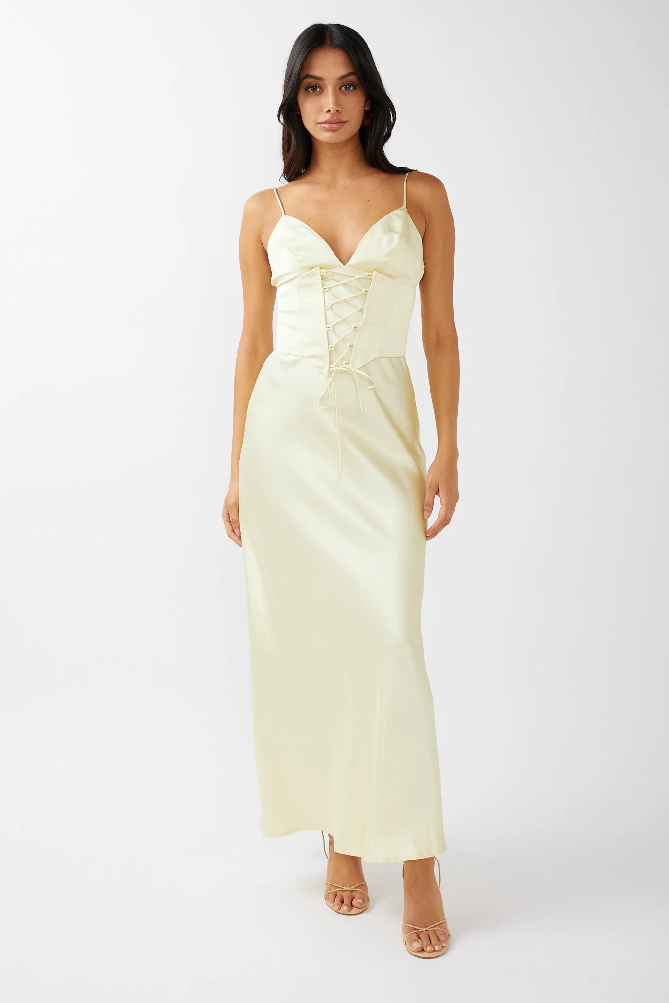 Downtown Cami Strap Corset Waist Dress Butter
