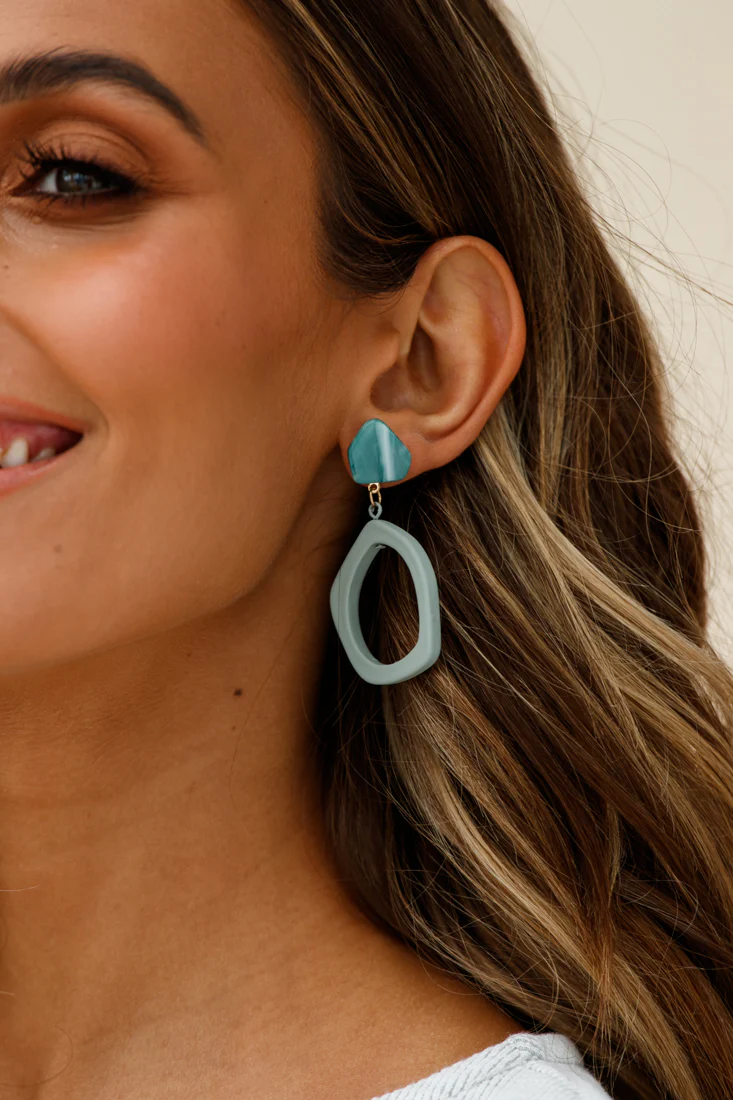 Myanmar Earrings Sage