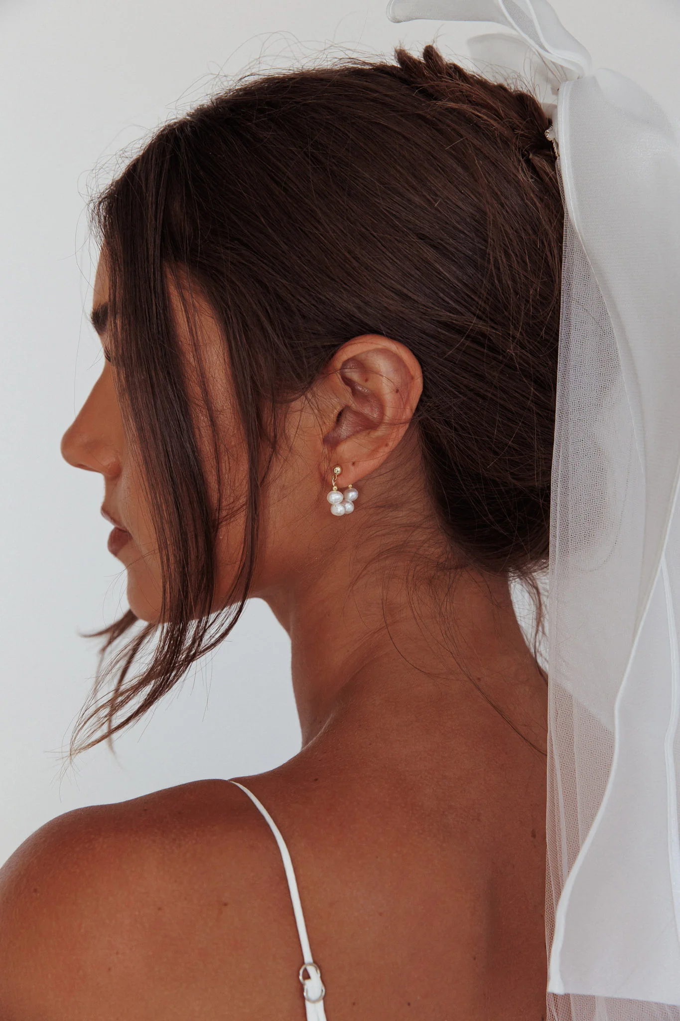 Milly Pearl Bead Earrings Gold