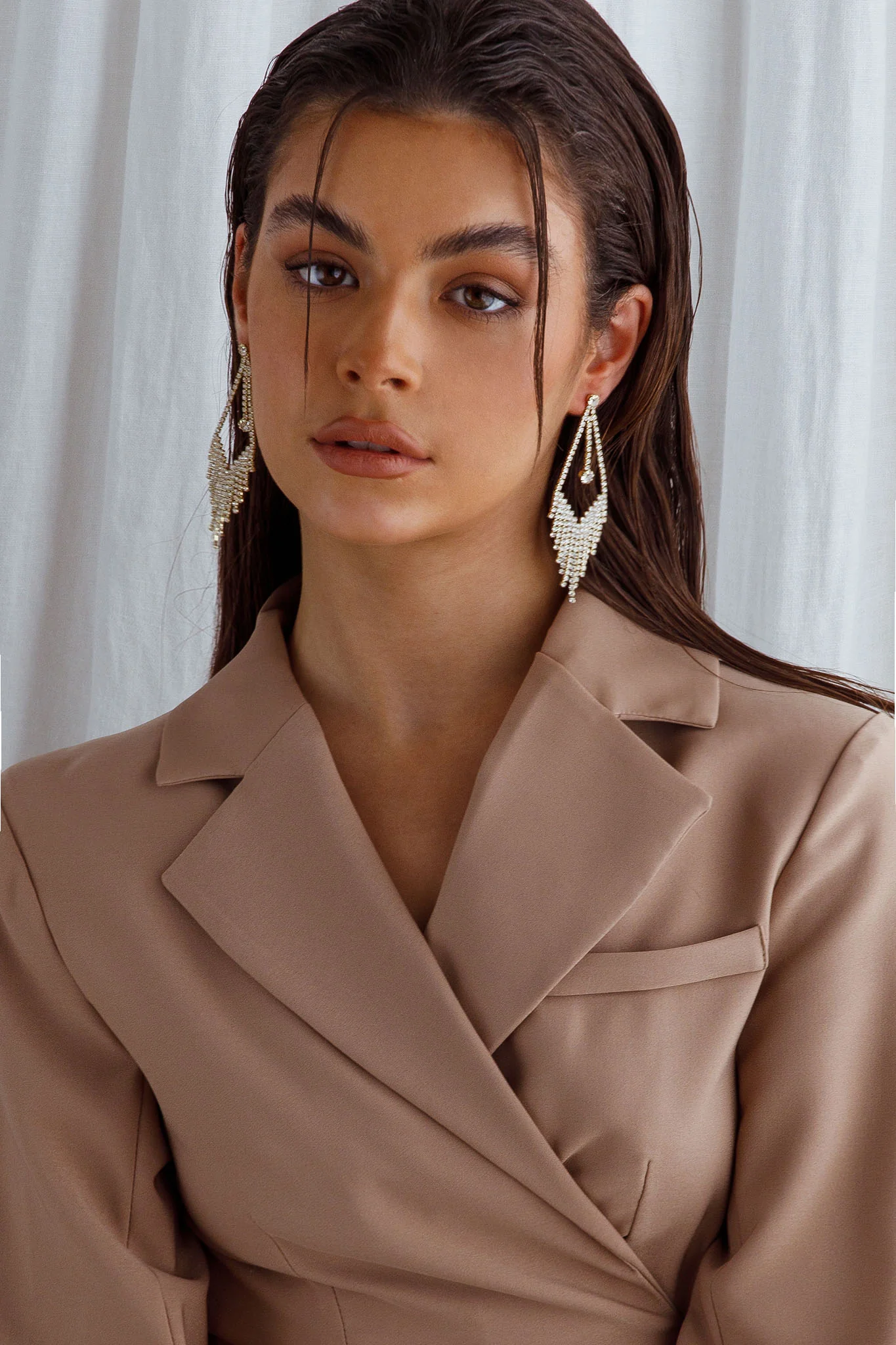 Victoria Diamante Tassel Earrings Gold