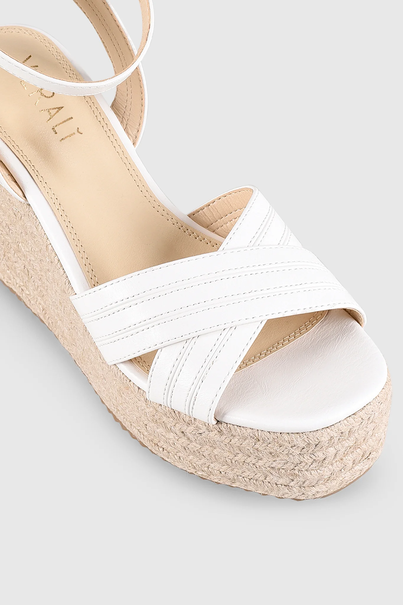 VERALi Callie Rope Wedges White Softee