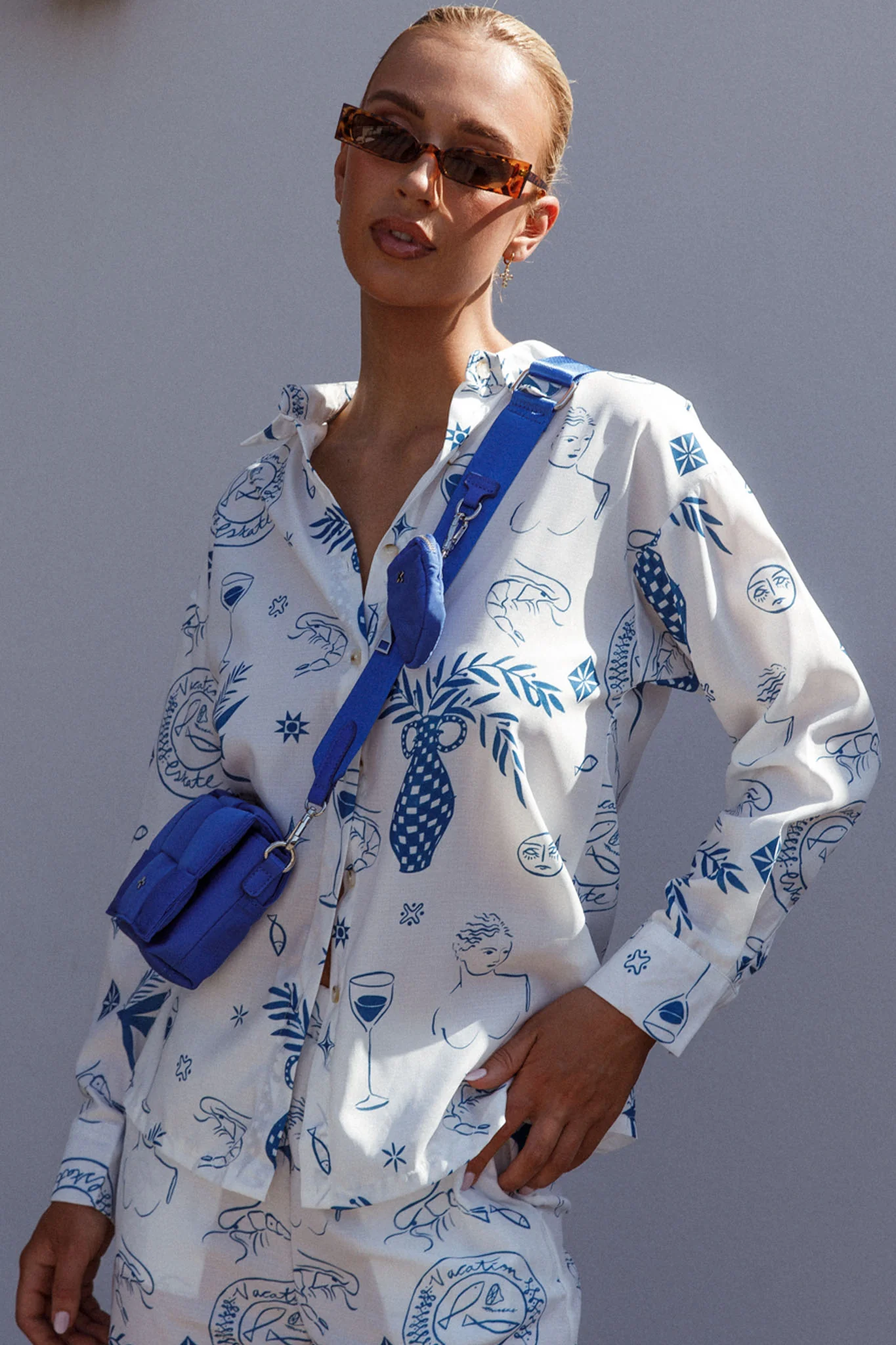 Peta And Jain Vespa Shoulder Bag Cobalt Blue