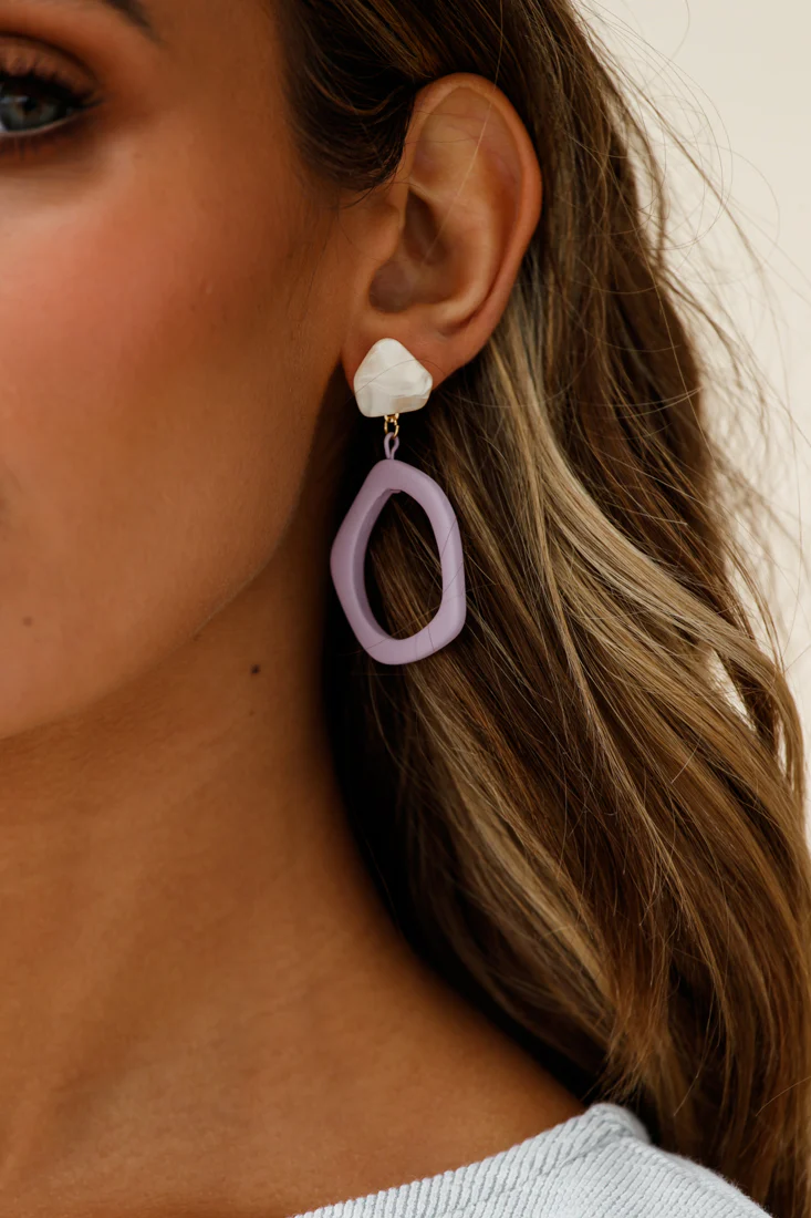 Myanmar Earrings Mauve