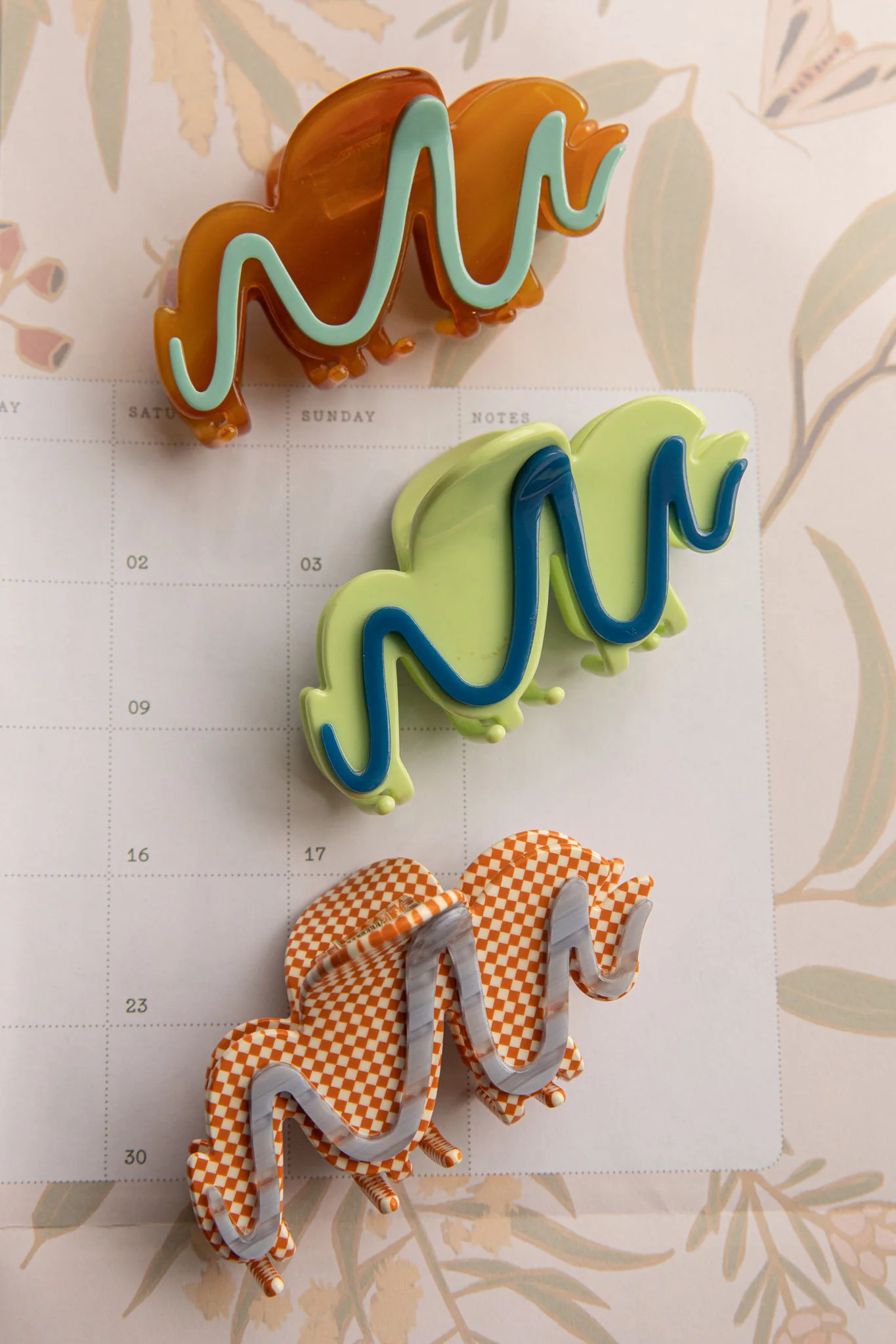 Cloudy Hair Clip Green