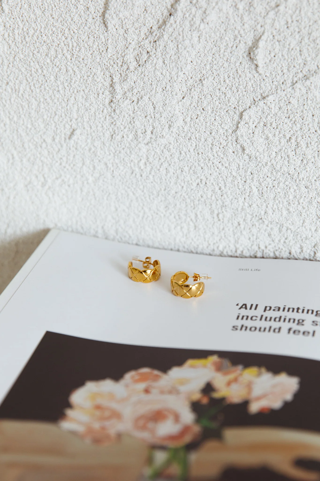 Symphony Woven Open Hoop Earrings Gold