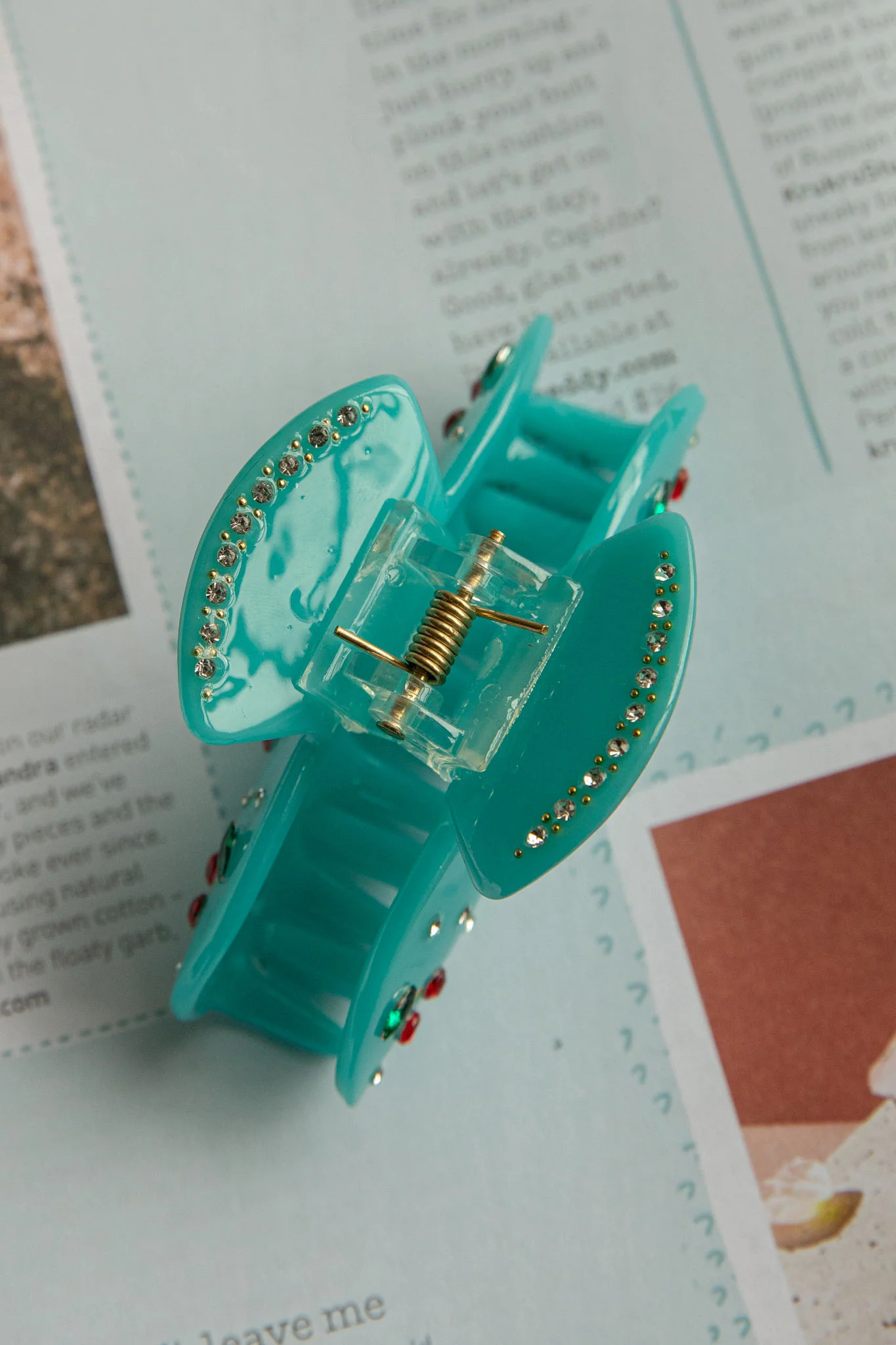 Cherry Pie Hair Clip Blue