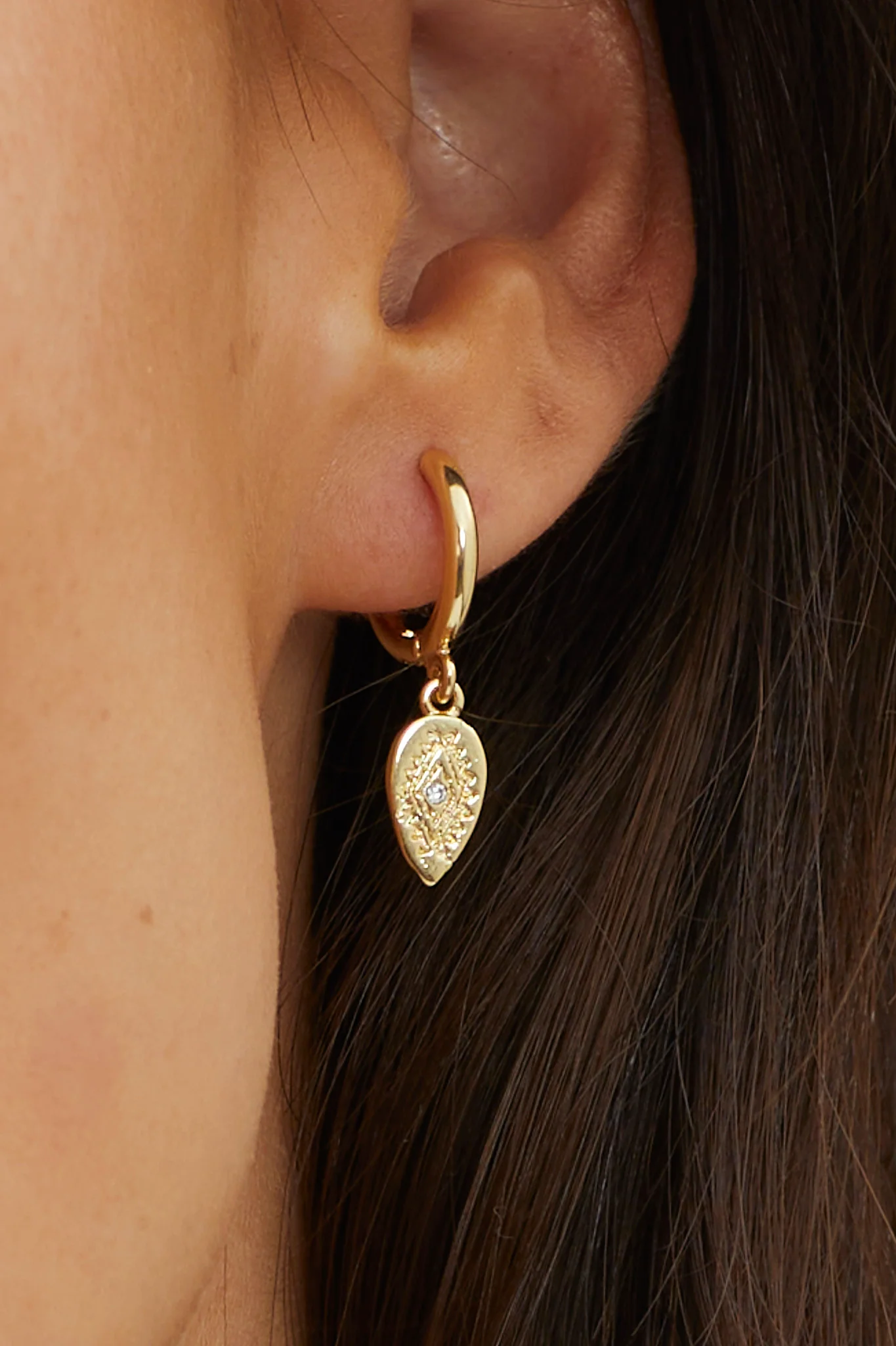 Emmie Teardrop Dangle Earrings Gold