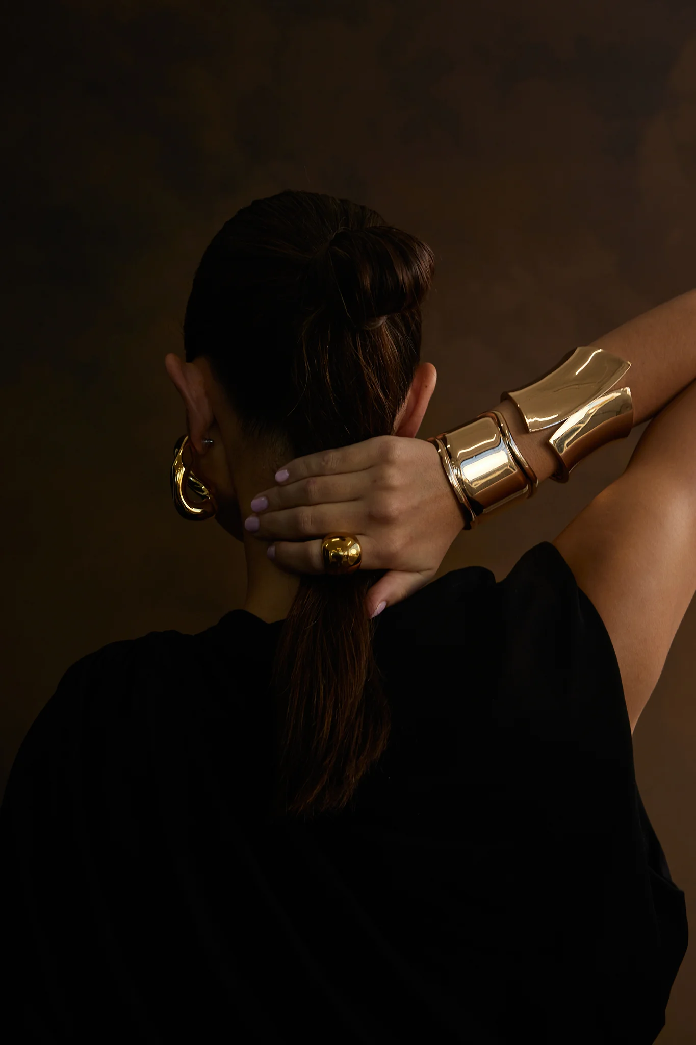 NOAH Wave Cuff Gold