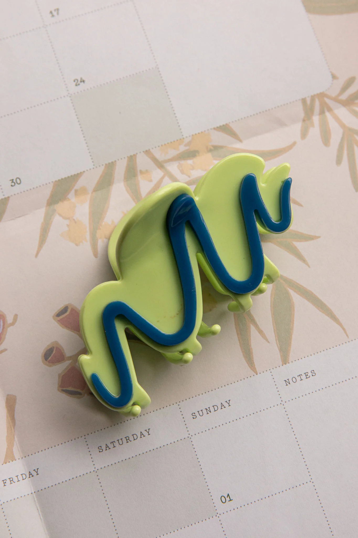 Cloudy Hair Clip Green