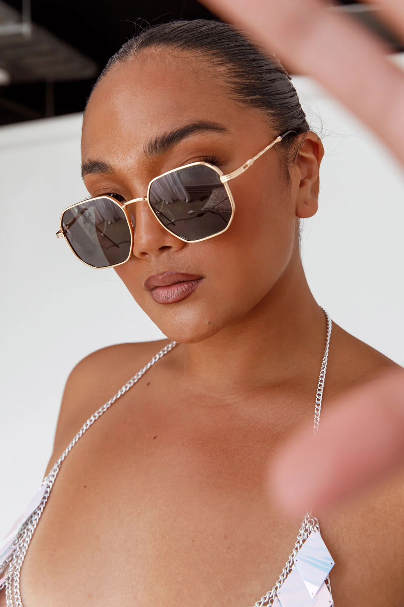 Sahara Aviator Sunglasses Black