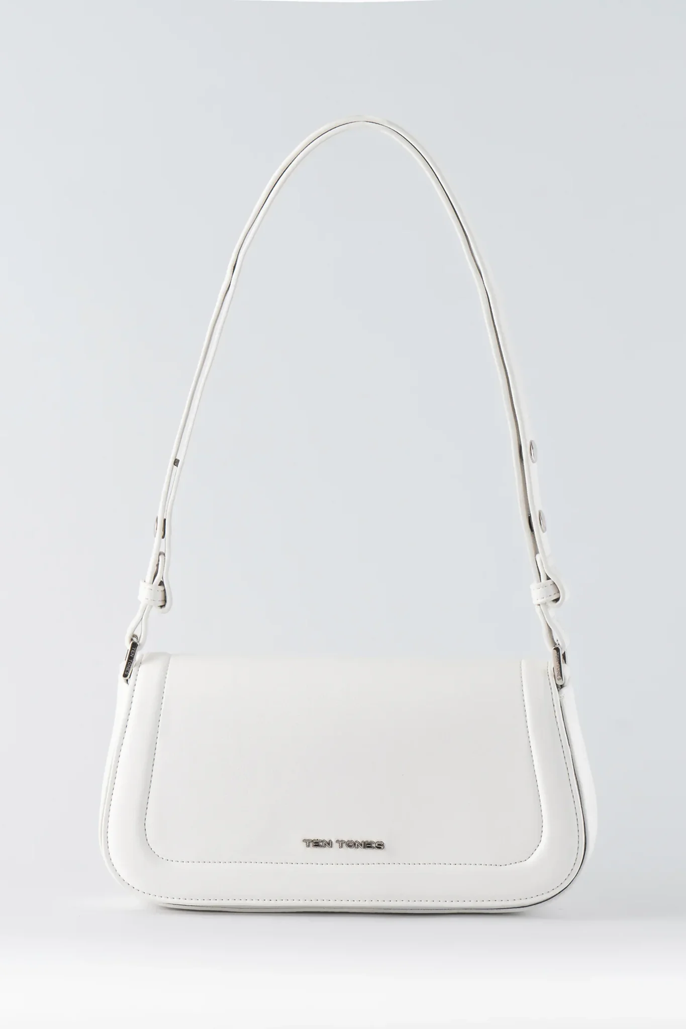 TEN TONES Bruno Baguette Bag White