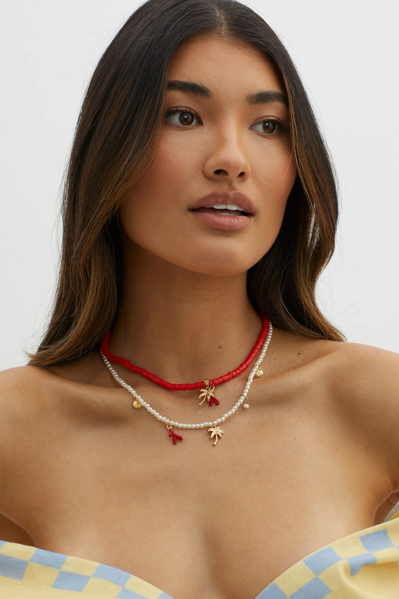 Tahiti Sunset Pearl Beach Necklace Gold