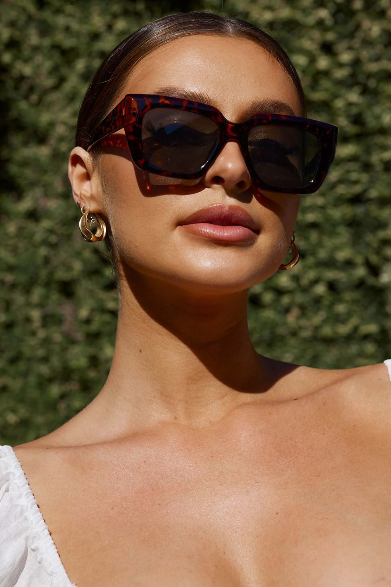 Cate Oversized Sunglasses Tortoiseshell Brown