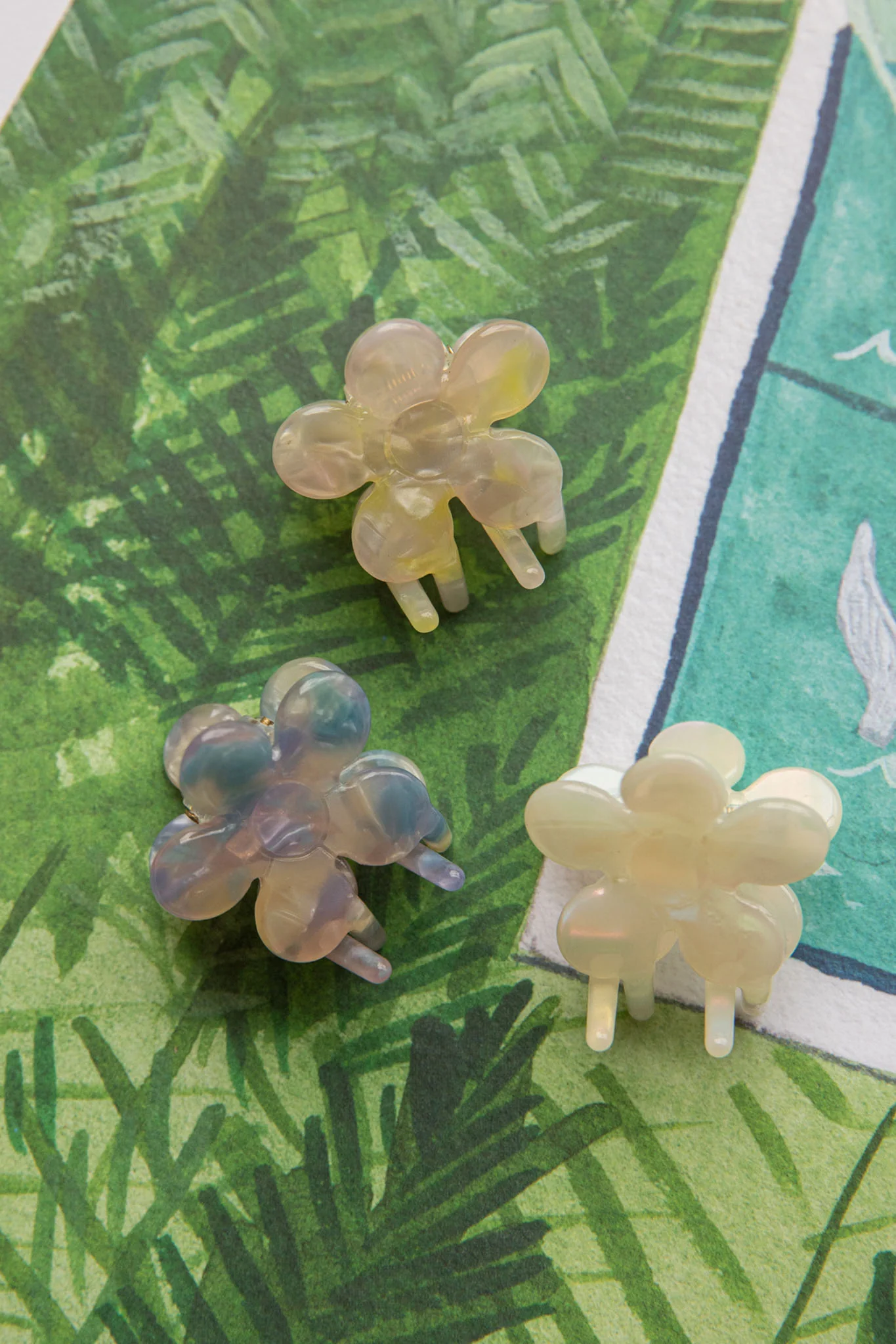 Blossom Flower Hair Clip Yellow