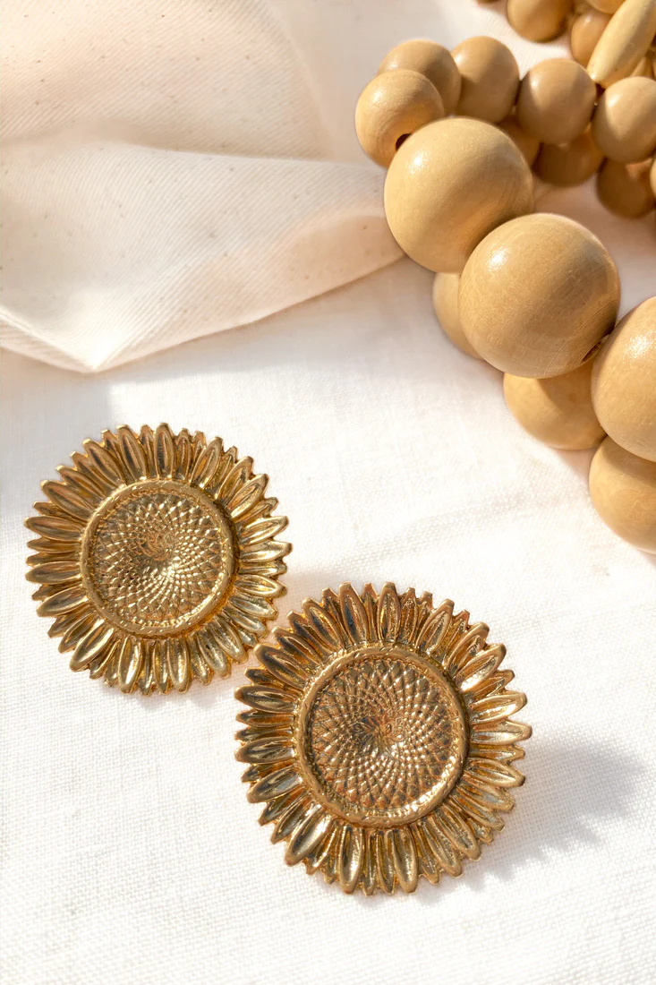 Sunflower Gold Earrings