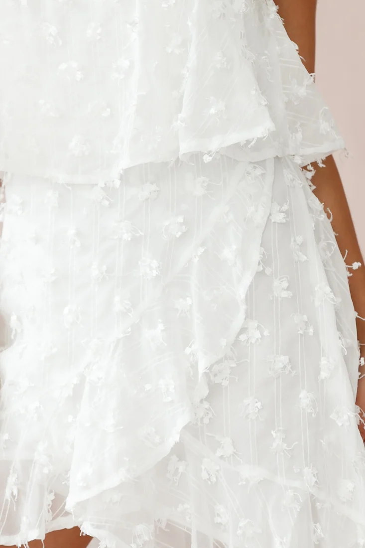 Bel Air Embellished Bandeau Dress White