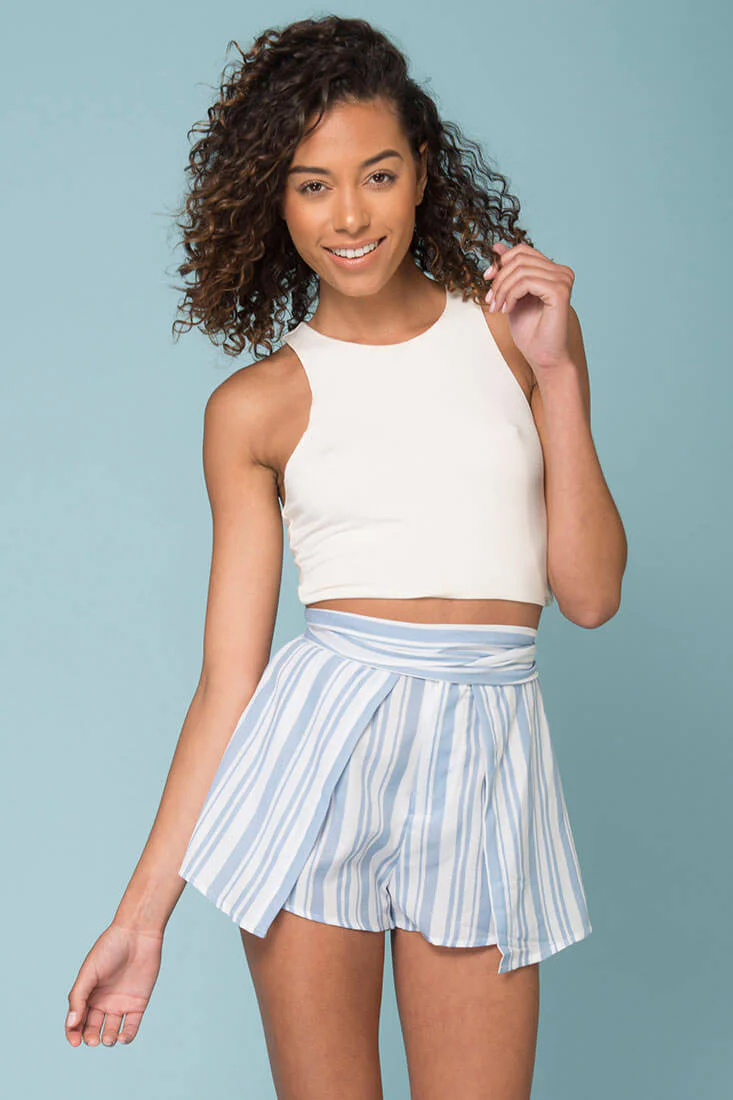 Sariyah Stripe Skort Shorts Blue