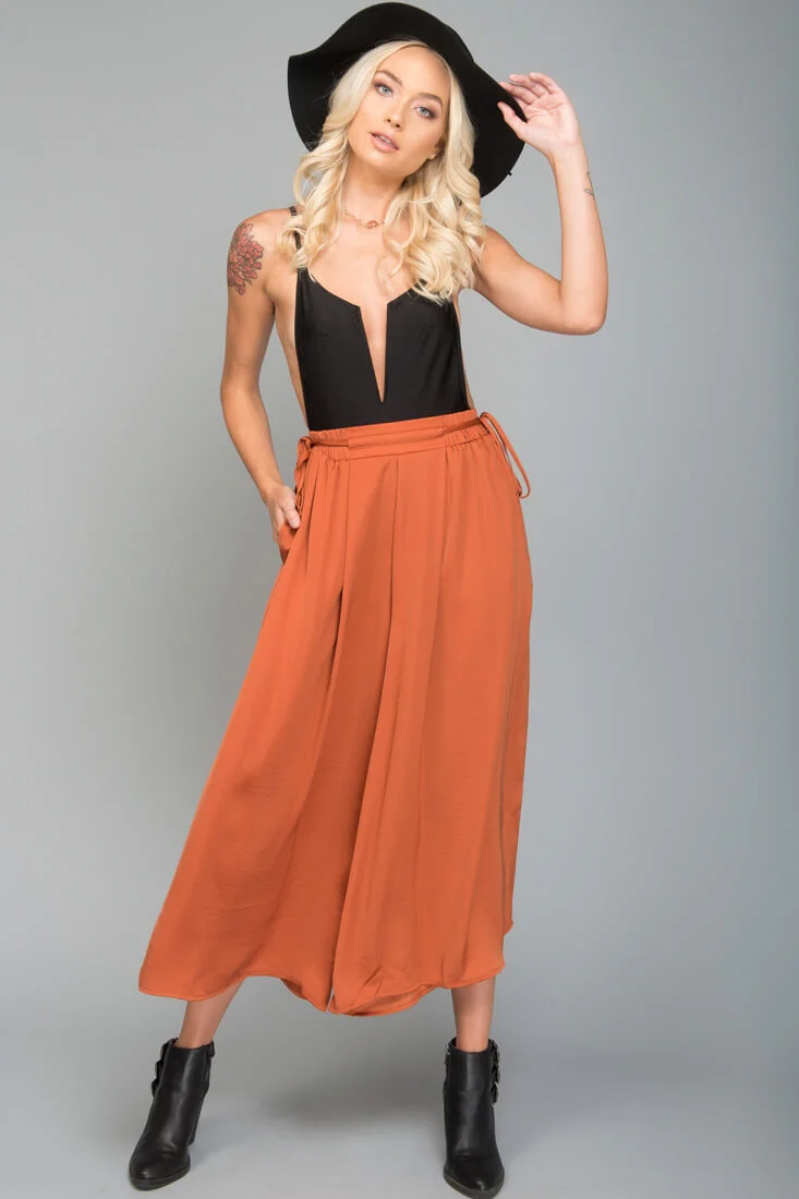 Lucy Loose Fit Wide Leg Pants Bronze